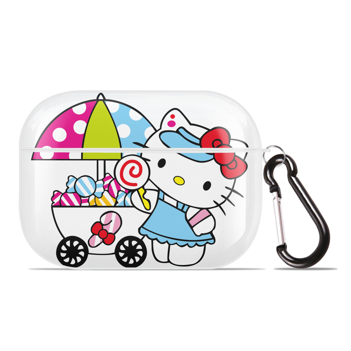 （画像用） Hello Kitty ハローキティ 【AirPods Pro用】ハードシェル保護ケース 耐衝撃・防指紋・カラビナ付き商品仕様