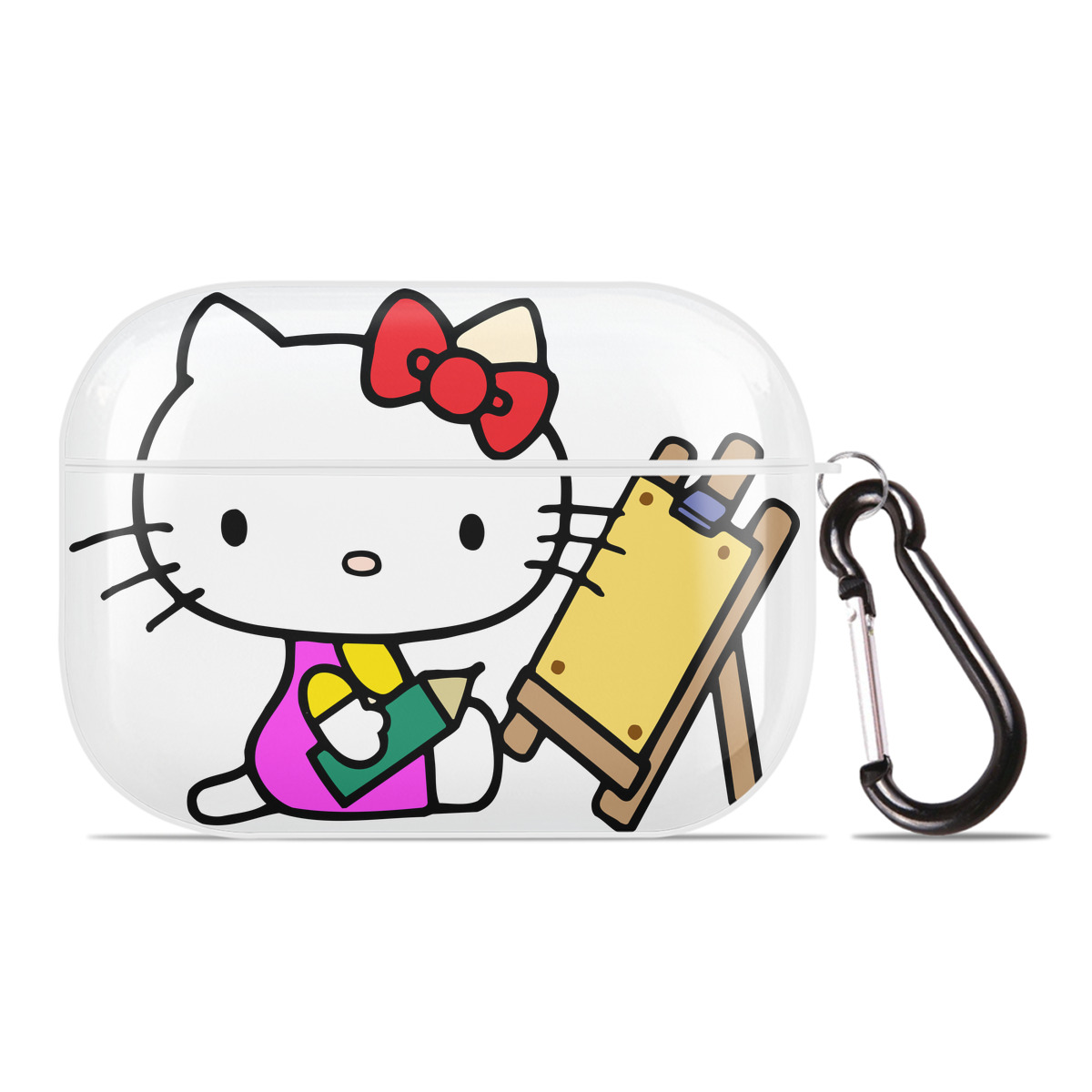 （画像用） Hello Kitty ハローキティ 【AirPods Pro用】ハードシェル保護ケース 耐衝撃・防指紋・カラビナ付き商品仕様