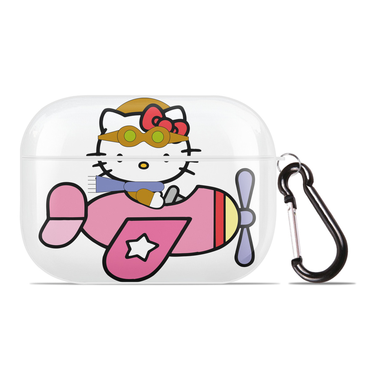 （画像用） Hello Kitty ハローキティ 【AirPods Pro用】ハードシェル保護ケース 耐衝撃・防指紋・カラビナ付き商品仕様