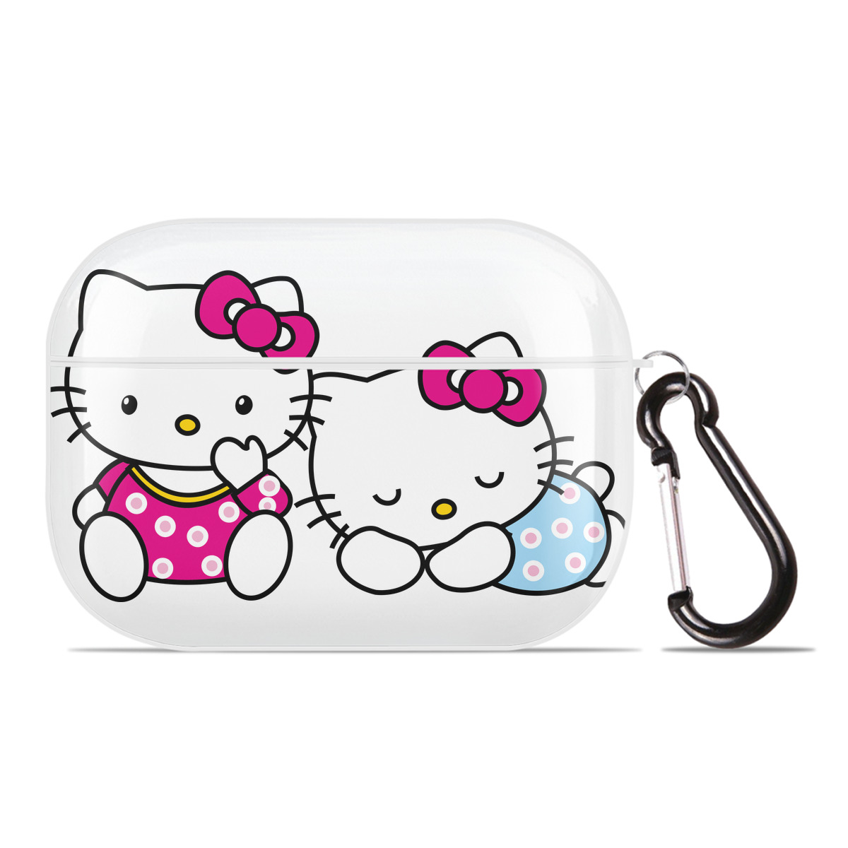 （画像用） Hello Kitty ハローキティ 【AirPods Pro用】ハードシェル保護ケース 耐衝撃・防指紋・カラビナ付き商品仕様