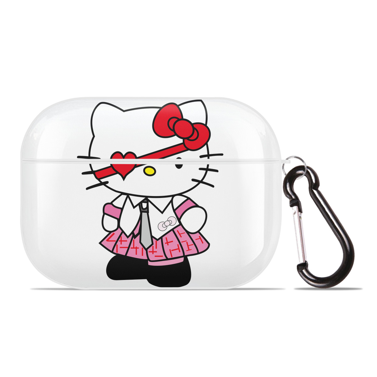 （画像用） Hello Kitty ハローキティ 【AirPods Pro用】ハードシェル保護ケース 耐衝撃・防指紋・カラビナ付き商品仕様