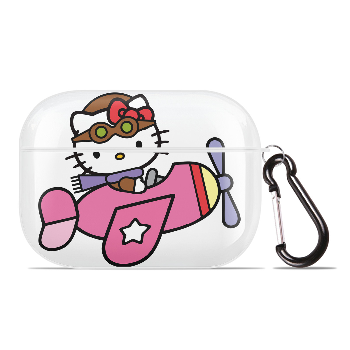 （画像用） Hello Kitty ハローキティ 【AirPods Pro用】ハードシェル保護ケース 耐衝撃・防指紋・カラビナ付き商品仕様