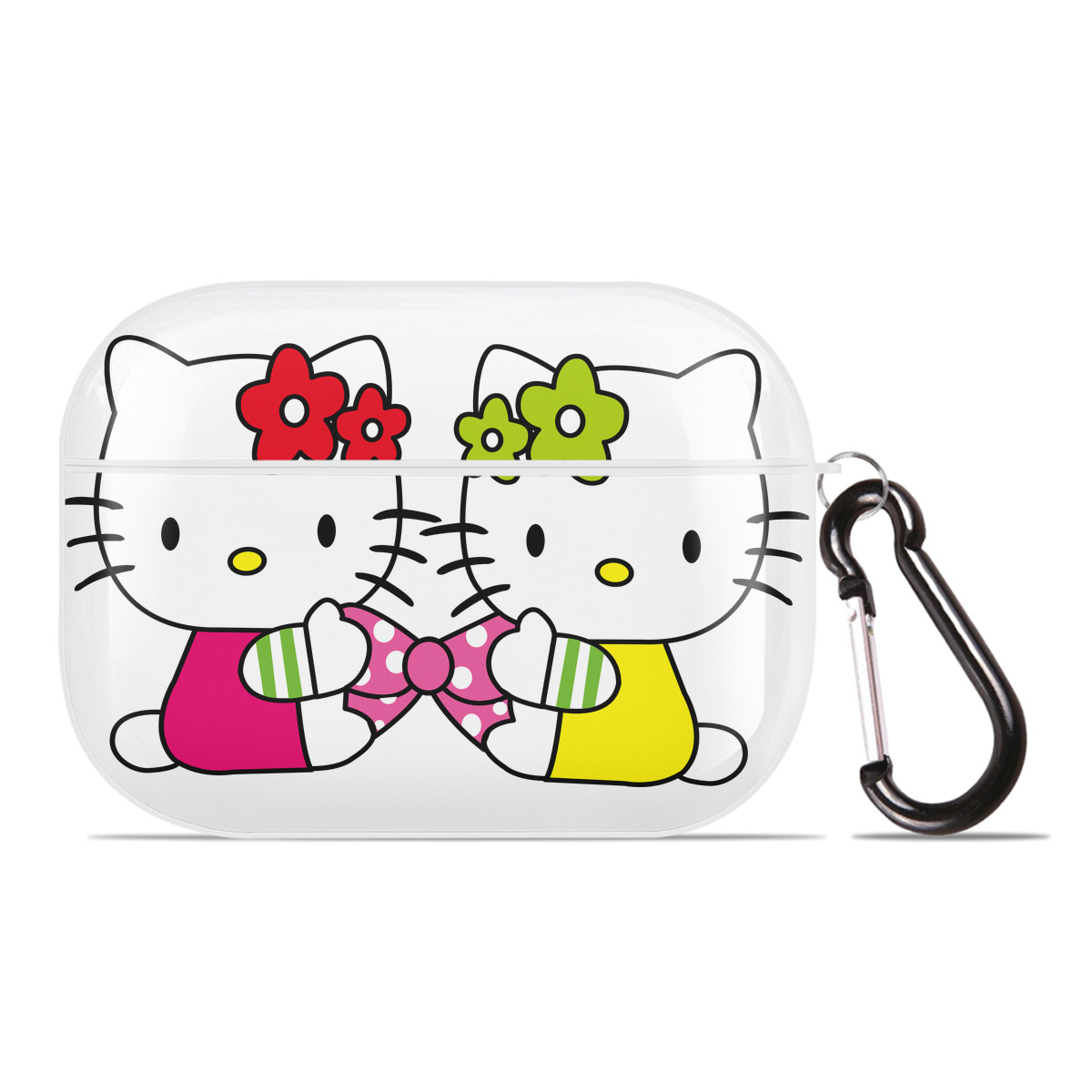 （画像用） Hello Kitty ハローキティ 【AirPods Pro用】ハードシェル保護ケース 耐衝撃・防指紋・カラビナ付き商品仕様