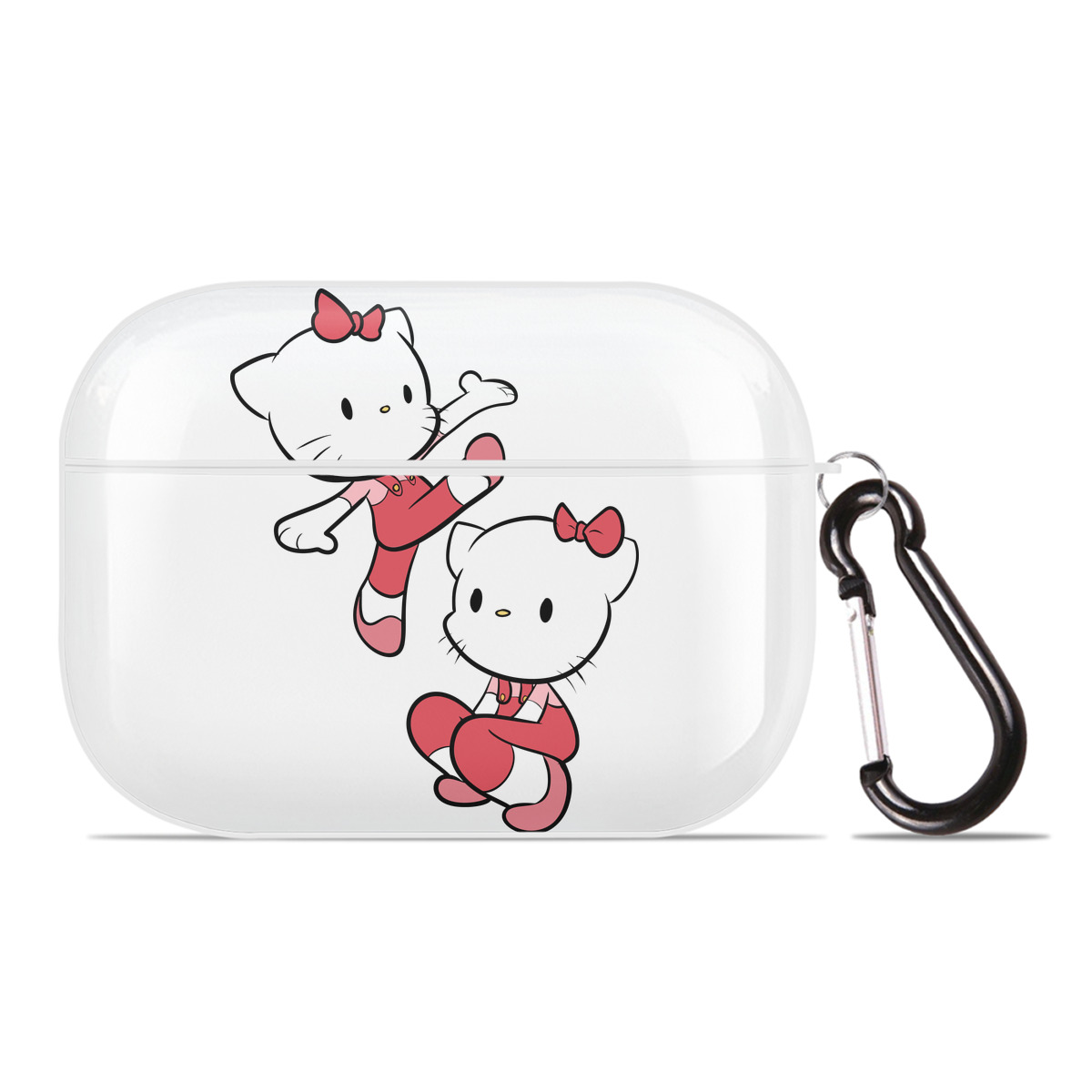 （画像用） Hello Kitty ハローキティ 【AirPods Pro用】ハードシェル保護ケース 耐衝撃・防指紋・カラビナ付き商品仕様