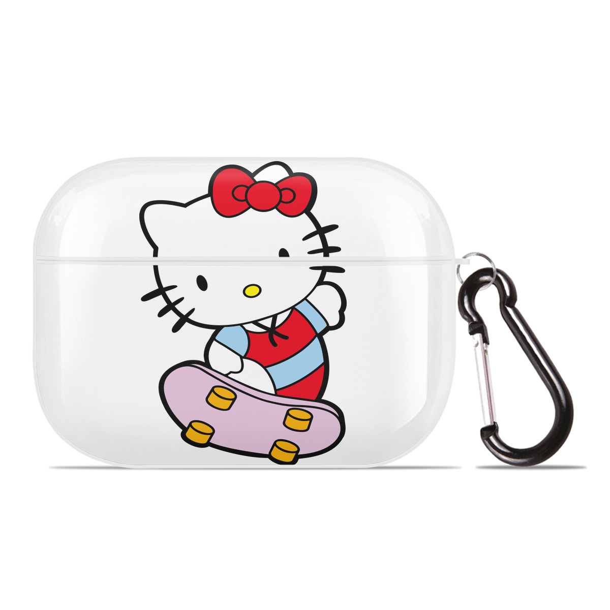 （画像用） Hello Kitty ハローキティ 【AirPods Pro用】ハードシェル保護ケース 耐衝撃・防指紋・カラビナ付き商品仕様