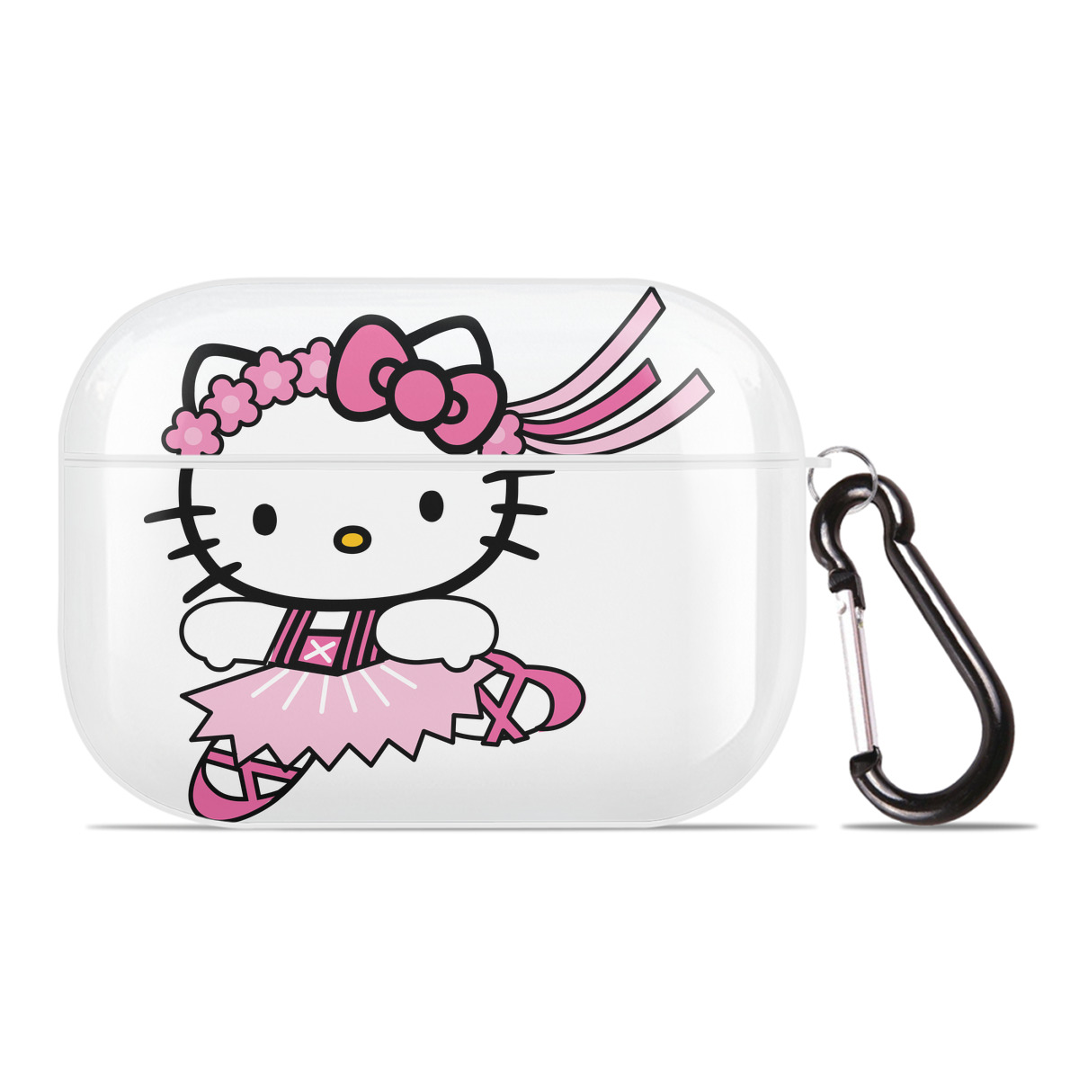 （画像用） Hello Kitty ハローキティ 【AirPods Pro用】ハードシェル保護ケース 耐衝撃・防指紋・カラビナ付き商品仕様
