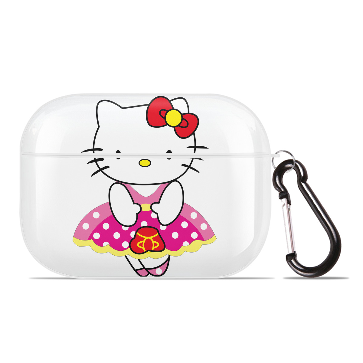 （画像用） Hello Kitty ハローキティ 【AirPods Pro用】ハードシェル保護ケース 耐衝撃・防指紋・カラビナ付き商品仕様