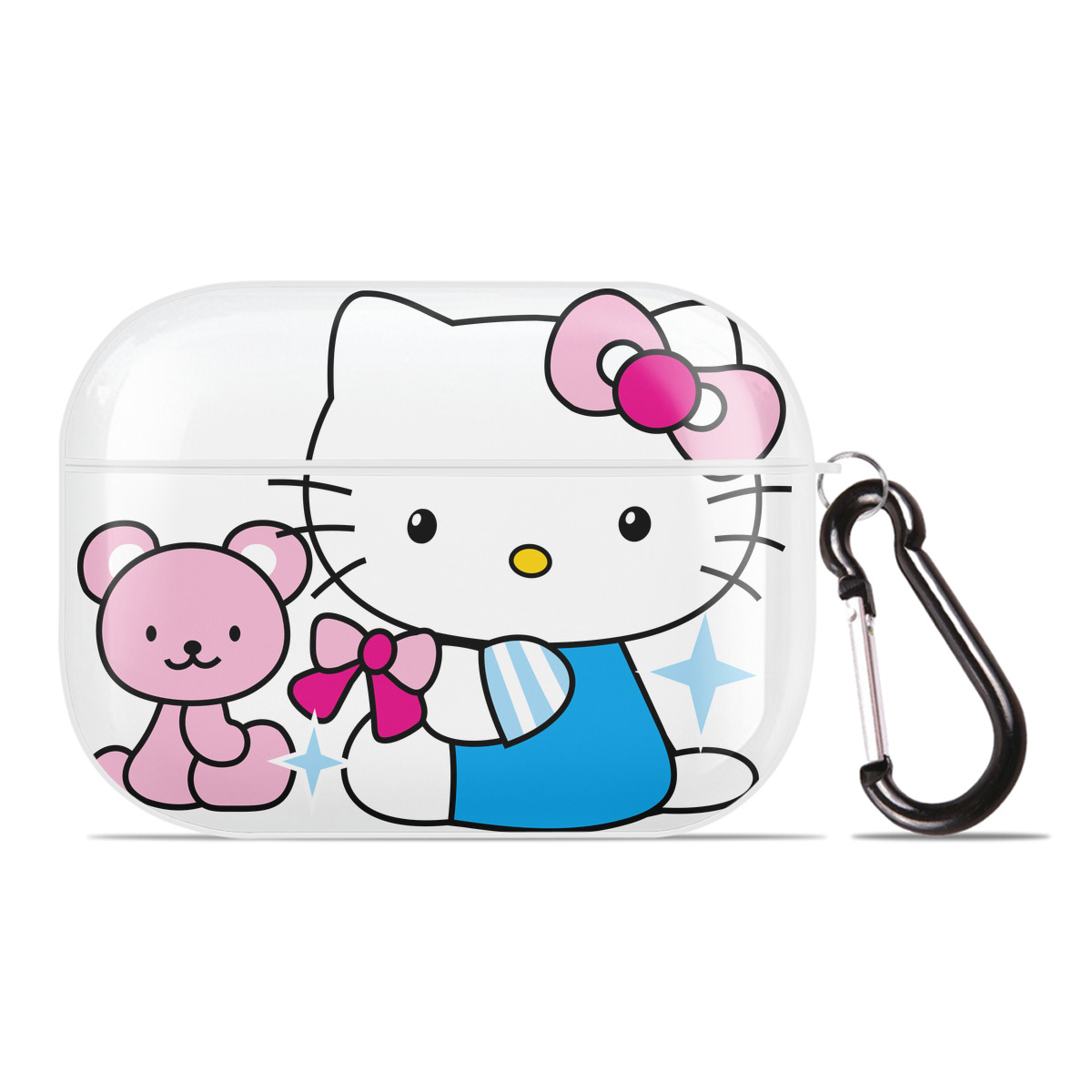 （画像用） Hello Kitty ハローキティ 【AirPods Pro用】ハードシェル保護ケース 耐衝撃・防指紋・カラビナ付き商品仕様