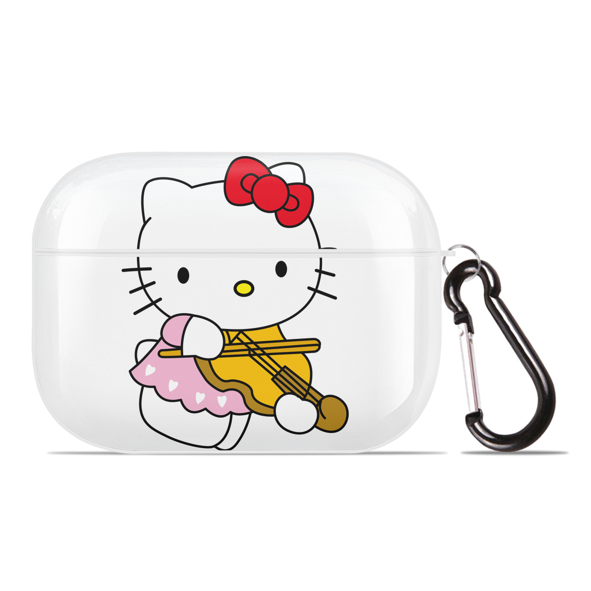 （画像用） Hello Kitty ハローキティ 【AirPods Pro用】ハードシェル保護ケース 耐衝撃・防指紋・カラビナ付き商品仕様