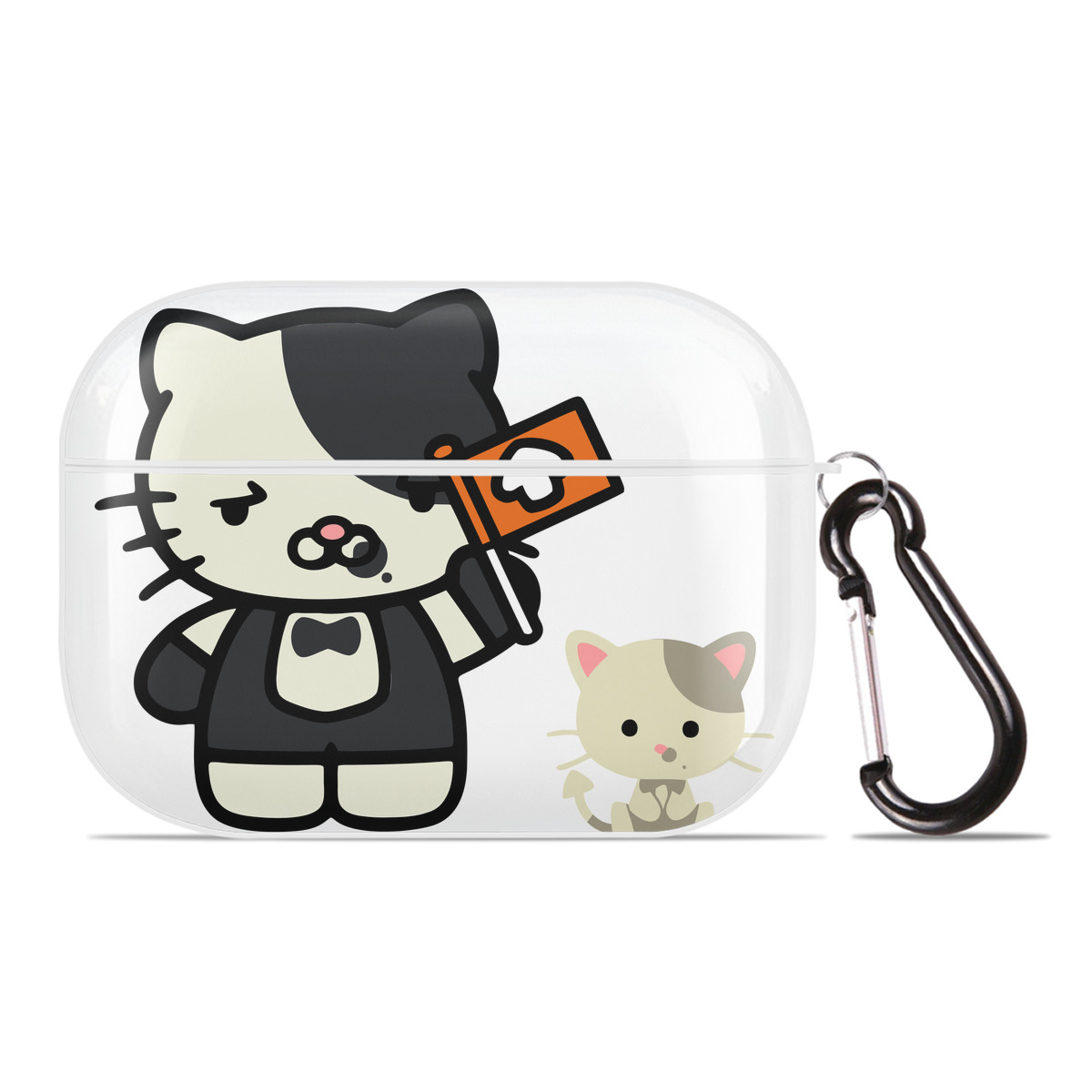 （画像用） Hello Kitty ハローキティ 【AirPods Pro用】ハードシェル保護ケース 耐衝撃・防指紋・カラビナ付き商品仕様