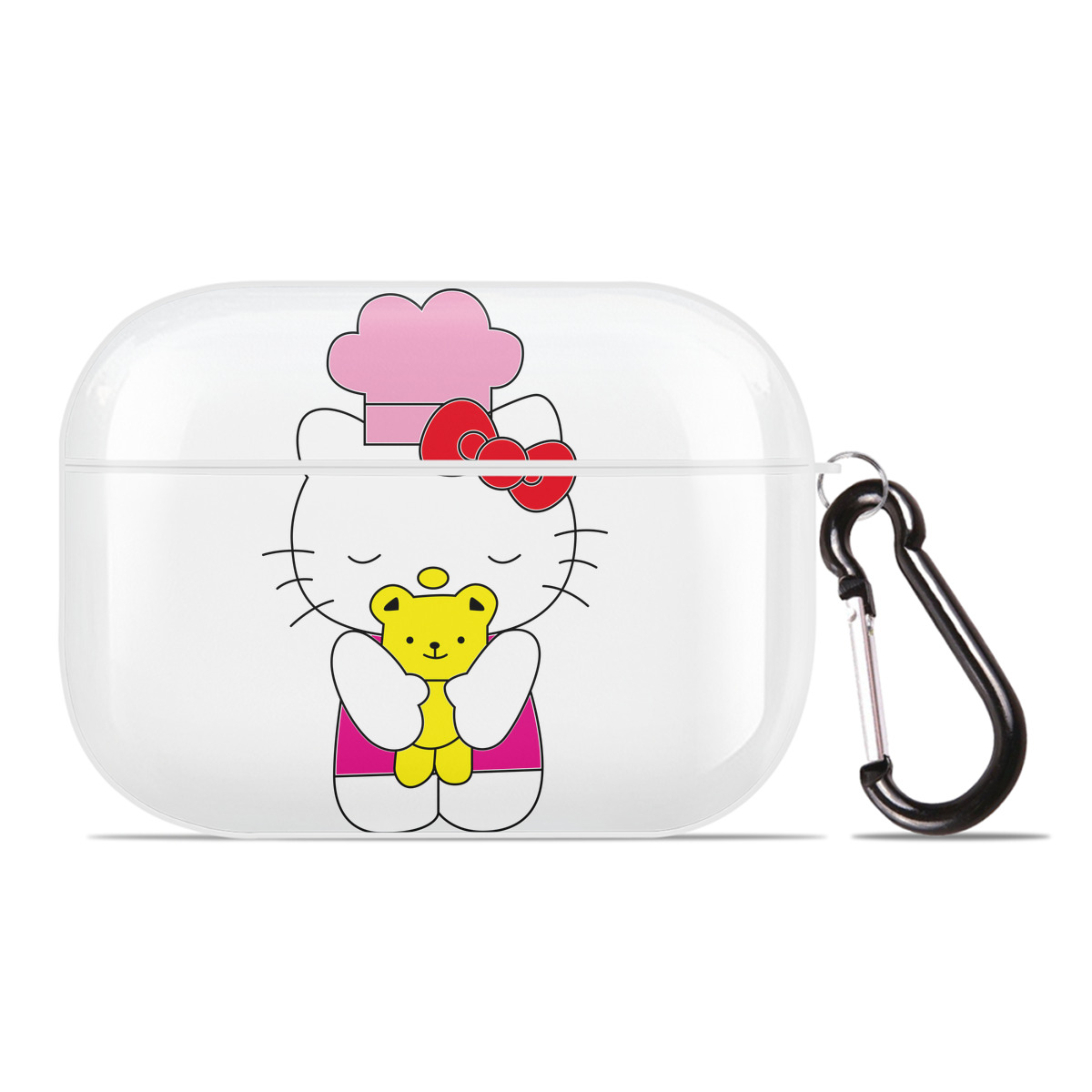 （画像用） Hello Kitty ハローキティ 【AirPods Pro用】ハードシェル保護ケース 耐衝撃・防指紋・カラビナ付き商品仕様
