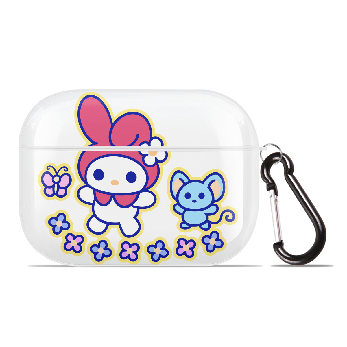 （画像用） Hello Kitty ハローキティ 【AirPods Pro用】ハードシェル保護ケース 耐衝撃・防指紋・カラビナ付き商品仕様