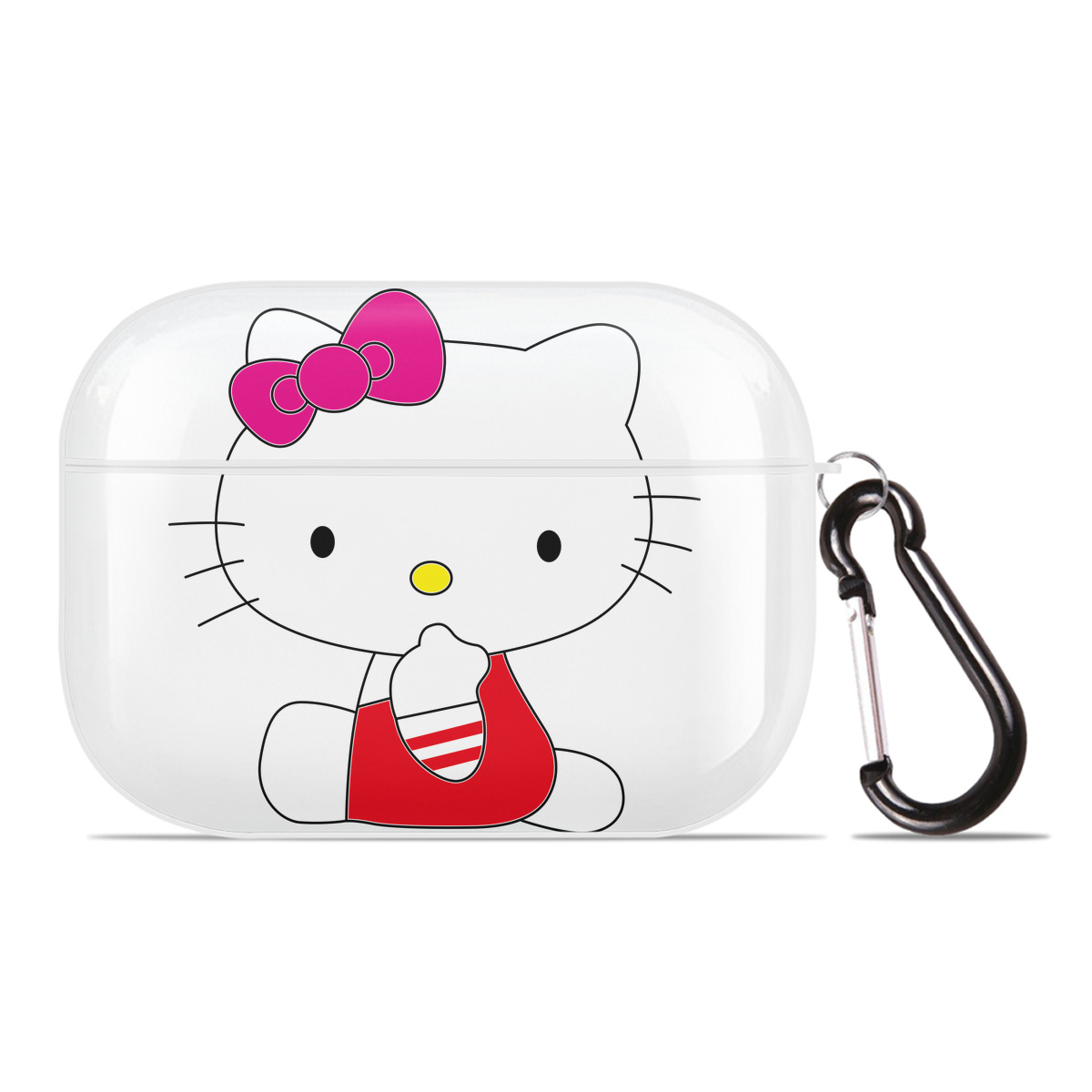 （画像用） Hello Kitty ハローキティ 【AirPods Pro用】ハードシェル保護ケース 耐衝撃・防指紋・カラビナ付き商品仕様