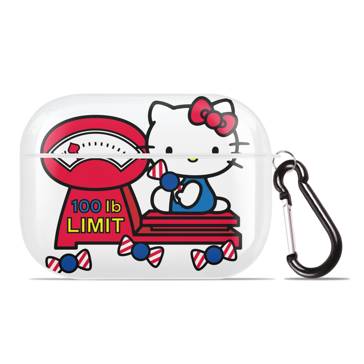 （画像用） Hello Kitty ハローキティ 【AirPods Pro用】ハードシェル保護ケース 耐衝撃・防指紋・カラビナ付き商品仕様