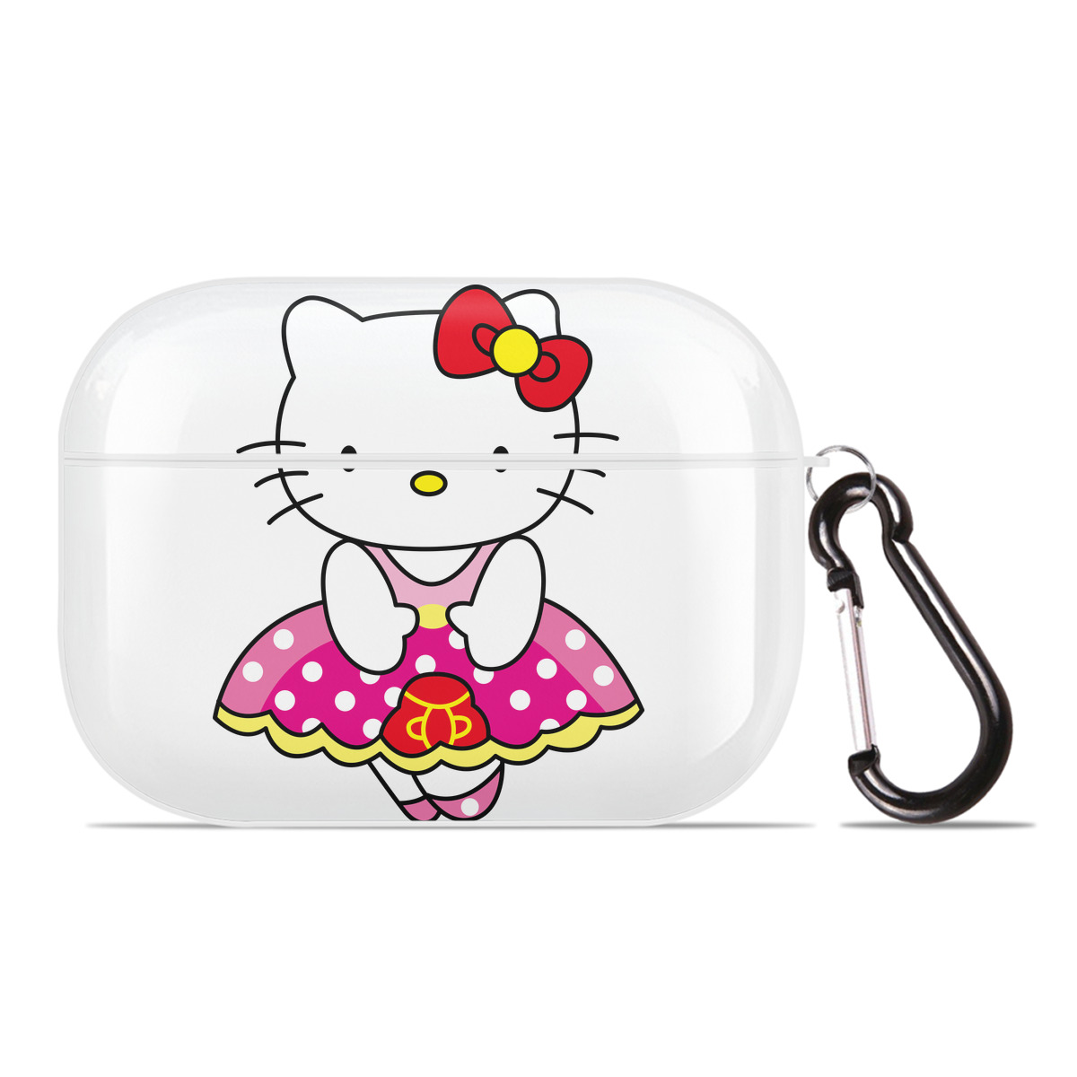 （画像用） Hello Kitty ハローキティ 【AirPods Pro用】ハードシェル保護ケース 耐衝撃・防指紋・カラビナ付き商品仕様