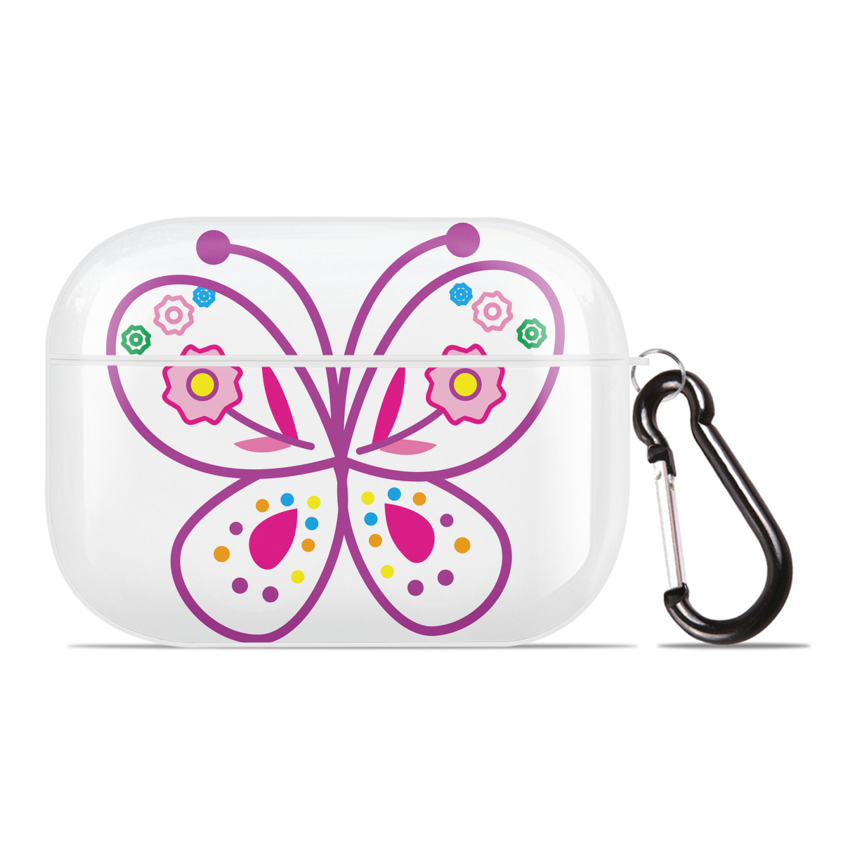 （画像用） Hello Kitty ハローキティ 【AirPods Pro用】ハードシェル保護ケース 耐衝撃・防指紋・カラビナ付き商品仕様