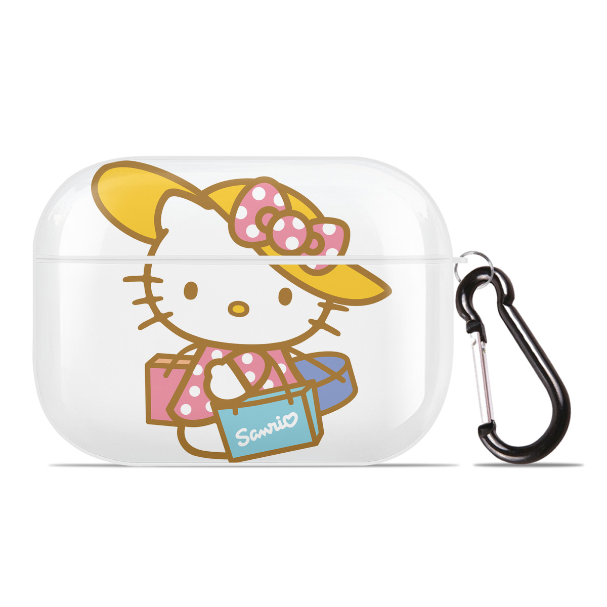 （画像用） Hello Kitty ハローキティ 【AirPods Pro用】ハードシェル保護ケース 耐衝撃・防指紋・カラビナ付き商品仕様