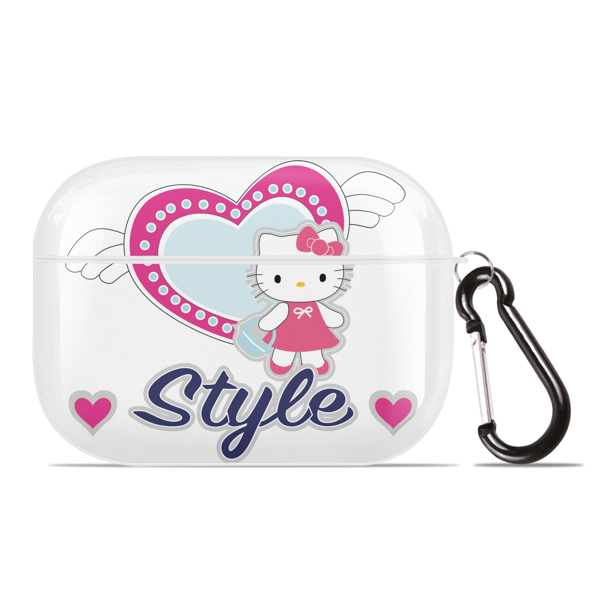 （画像用） Hello Kitty ハローキティ 【AirPods Pro用】ハードシェル保護ケース 耐衝撃・防指紋・カラビナ付き商品仕様