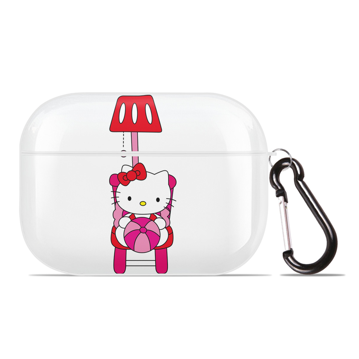（画像用） Hello Kitty ハローキティ 【AirPods Pro用】ハードシェル保護ケース 耐衝撃・防指紋・カラビナ付き商品仕様