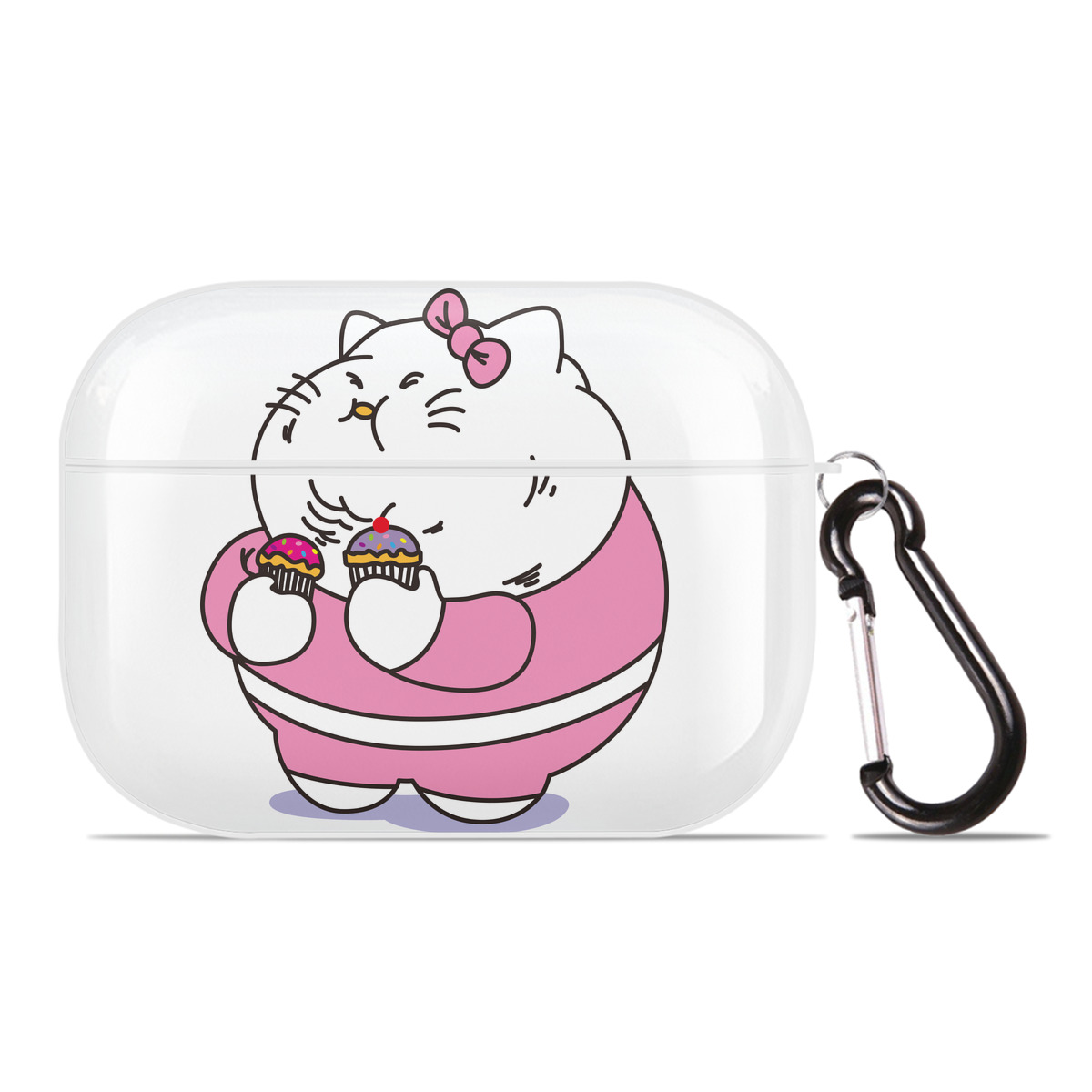 （画像用） Hello Kitty ハローキティ 【AirPods Pro用】ハードシェル保護ケース 耐衝撃・防指紋・カラビナ付き商品仕様