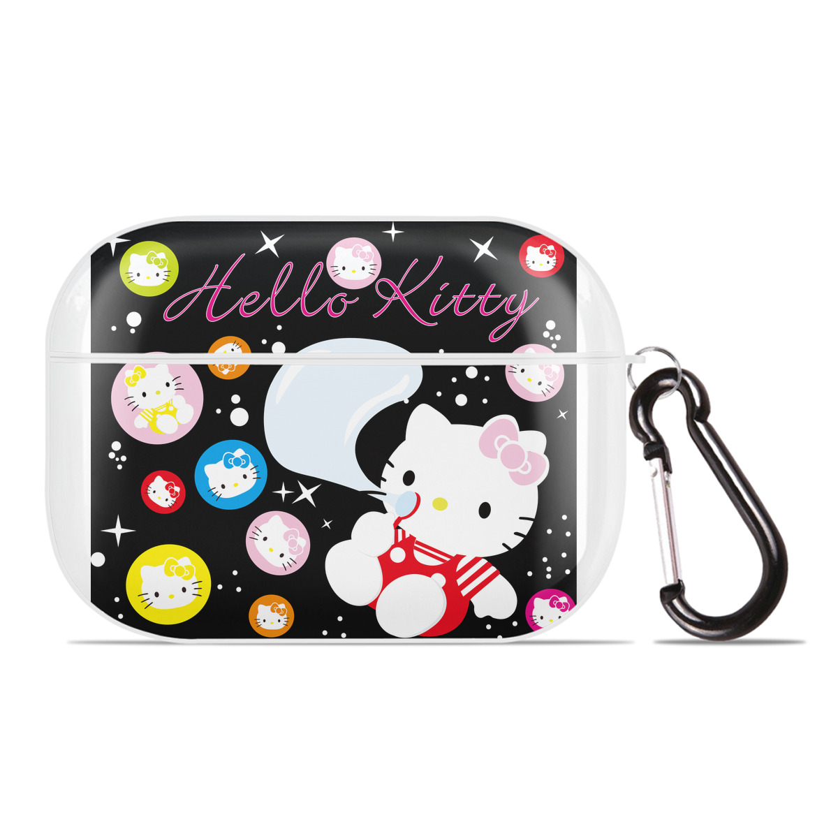 （画像用） Hello Kitty ハローキティ 【AirPods Pro用】ハードシェル保護ケース 耐衝撃・防指紋・カラビナ付き商品仕様
