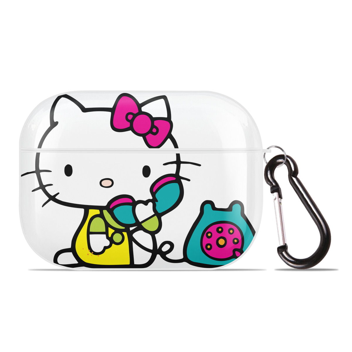 （画像用） Hello Kitty ハローキティ 【AirPods Pro用】ハードシェル保護ケース 耐衝撃・防指紋・カラビナ付き商品仕様