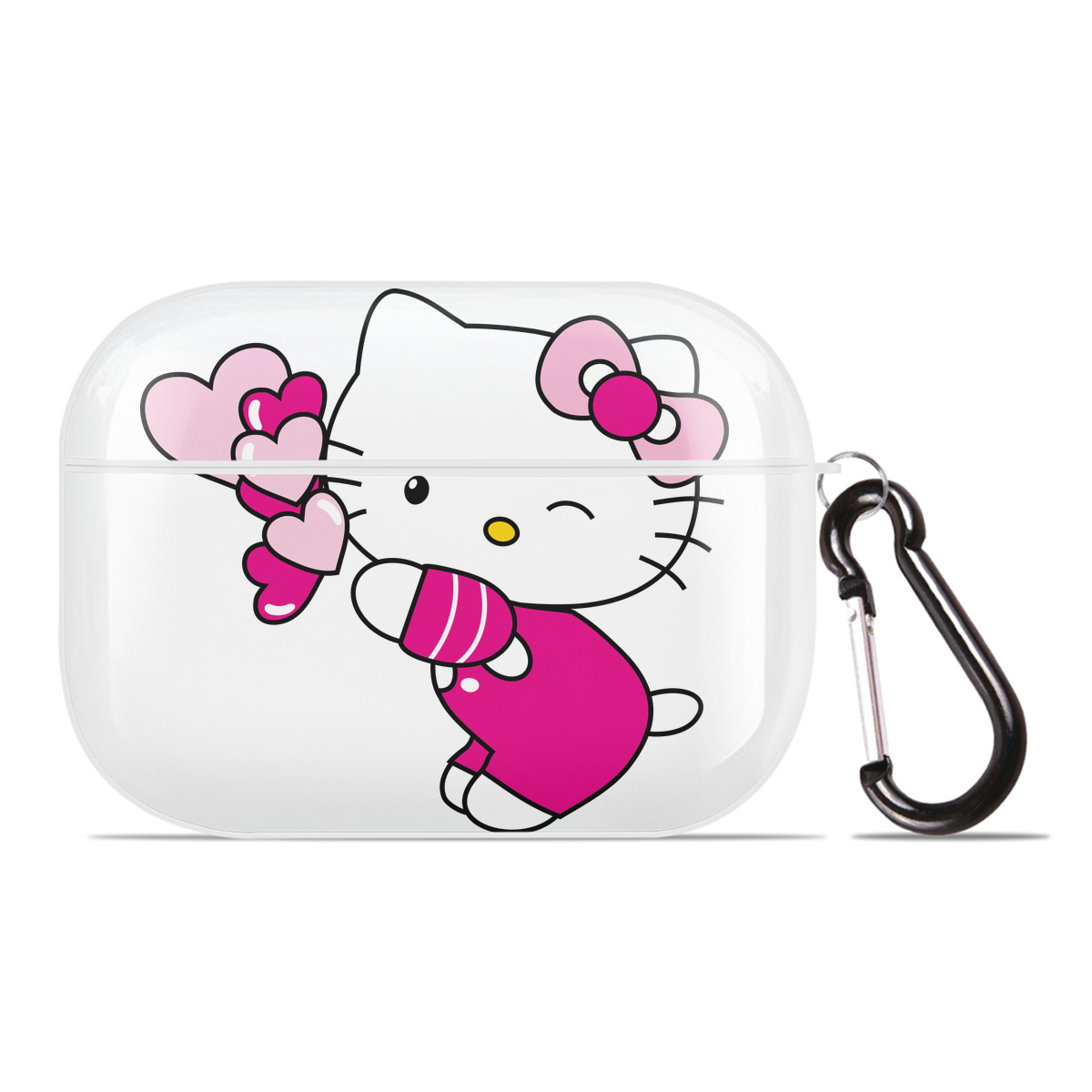 （画像用） Hello Kitty ハローキティ 【AirPods Pro用】ハードシェル保護ケース 耐衝撃・防指紋・カラビナ付き商品仕様