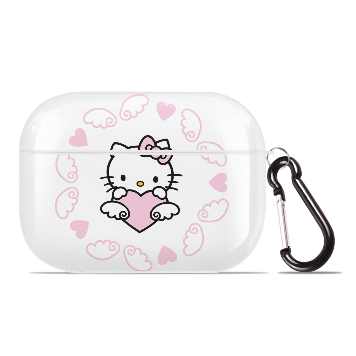 （画像用） Hello Kitty ハローキティ 【AirPods Pro用】ハードシェル保護ケース 耐衝撃・防指紋・カラビナ付き商品仕様