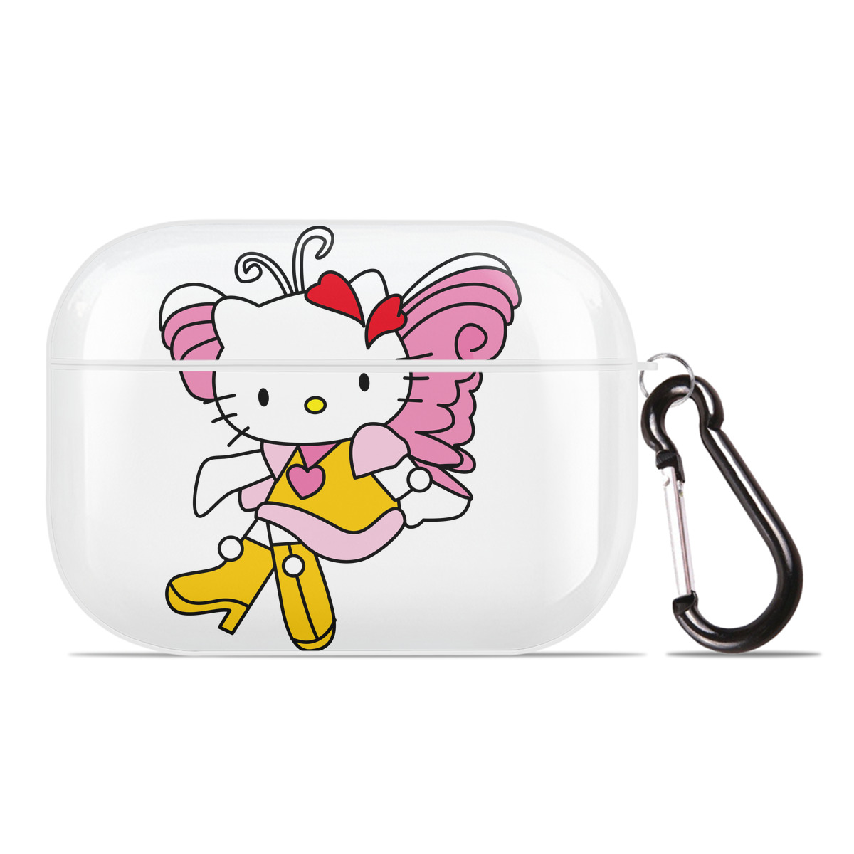 （画像用） Hello Kitty ハローキティ 【AirPods Pro用】ハードシェル保護ケース 耐衝撃・防指紋・カラビナ付き商品仕様