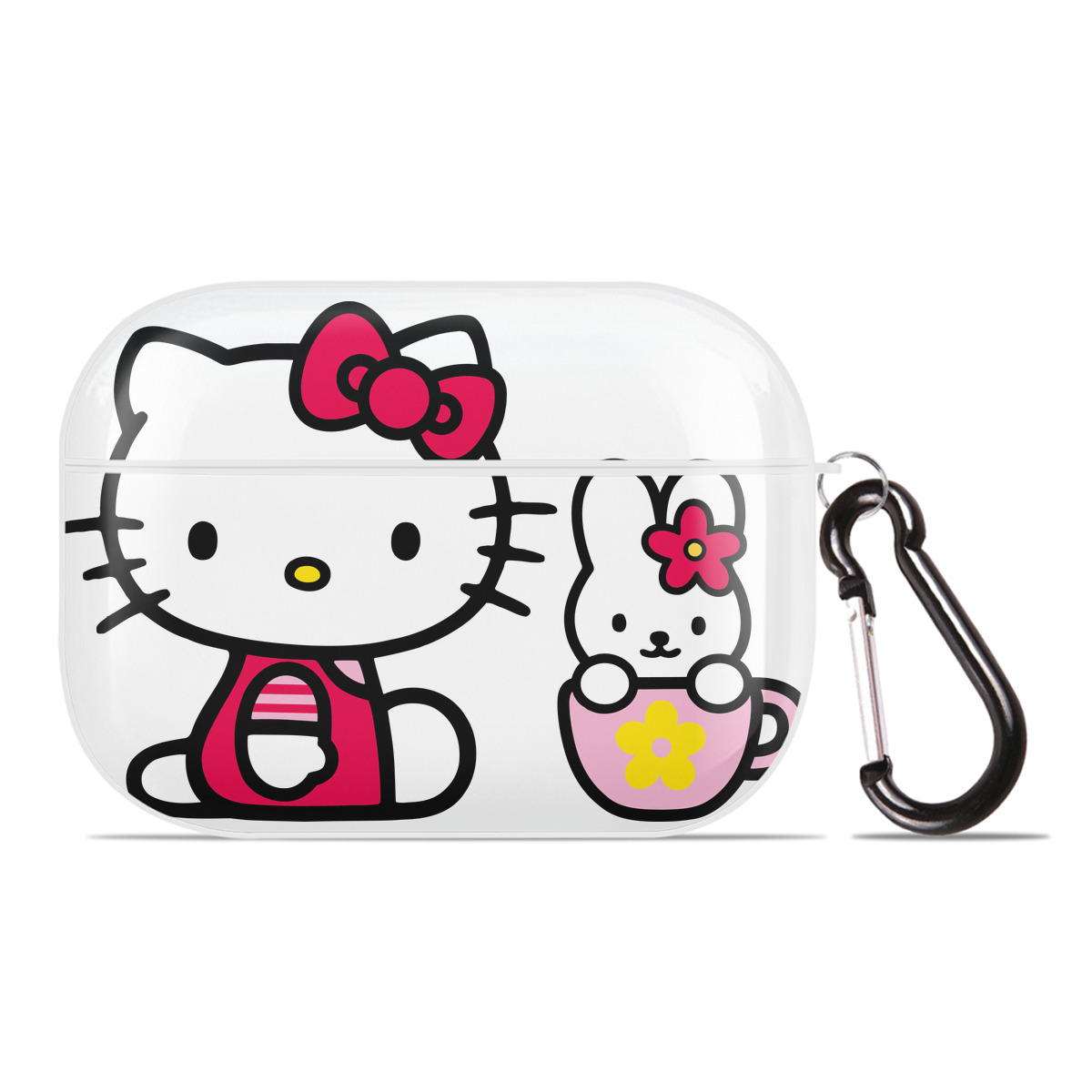 （画像用） Hello Kitty ハローキティ 【AirPods Pro用】ハードシェル保護ケース 耐衝撃・防指紋・カラビナ付き商品仕様