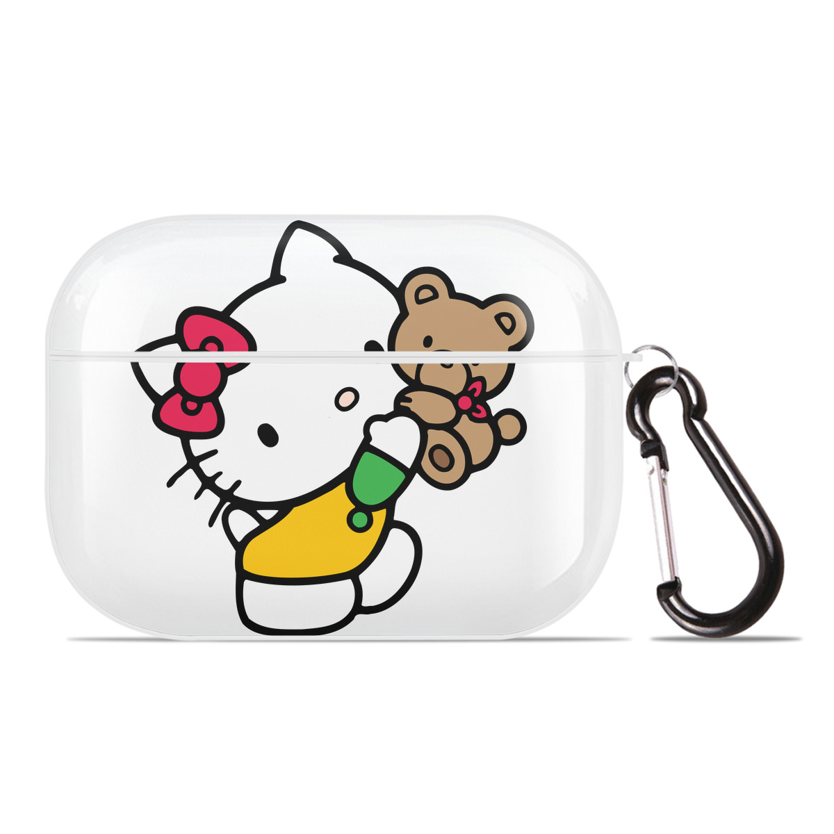 （画像用） Hello Kitty ハローキティ 【AirPods Pro用】ハードシェル保護ケース 耐衝撃・防指紋・カラビナ付き商品仕様