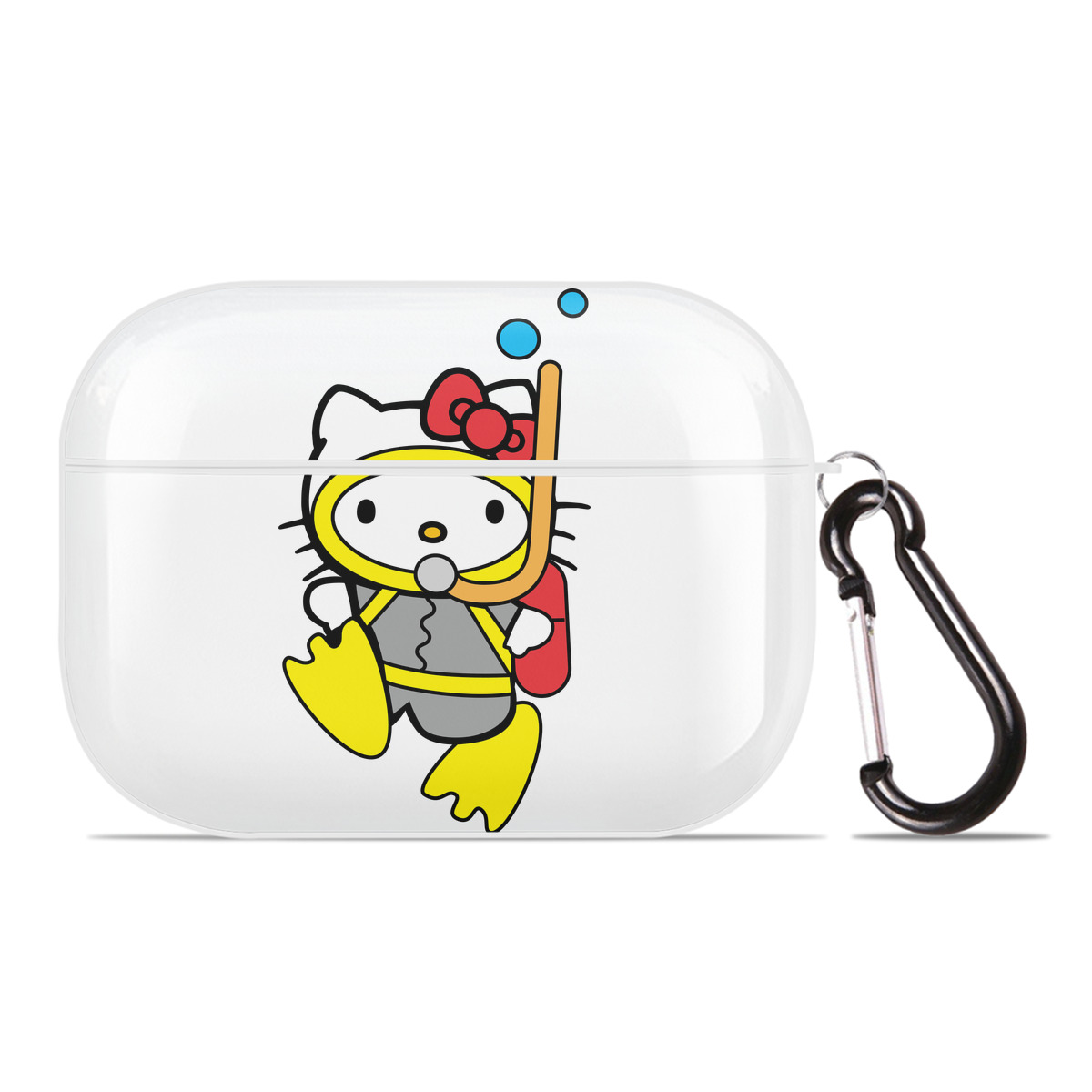 （画像用） Hello Kitty ハローキティ 【AirPods Pro用】ハードシェル保護ケース 耐衝撃・防指紋・カラビナ付き商品仕様