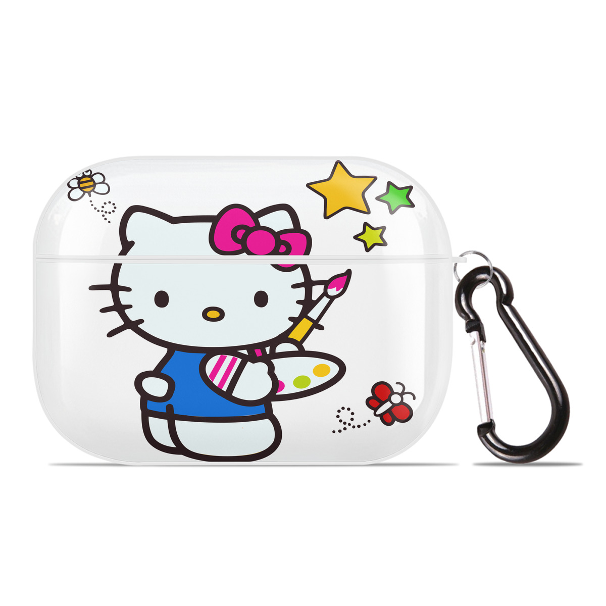（画像用） Hello Kitty ハローキティ 【AirPods Pro用】ハードシェル保護ケース 耐衝撃・防指紋・カラビナ付き商品仕様