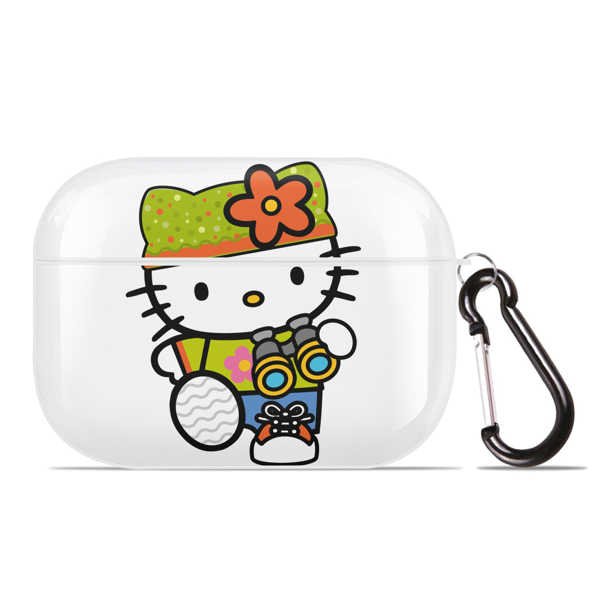 （画像用） Hello Kitty ハローキティ 【AirPods Pro用】ハードシェル保護ケース 耐衝撃・防指紋・カラビナ付き商品仕様