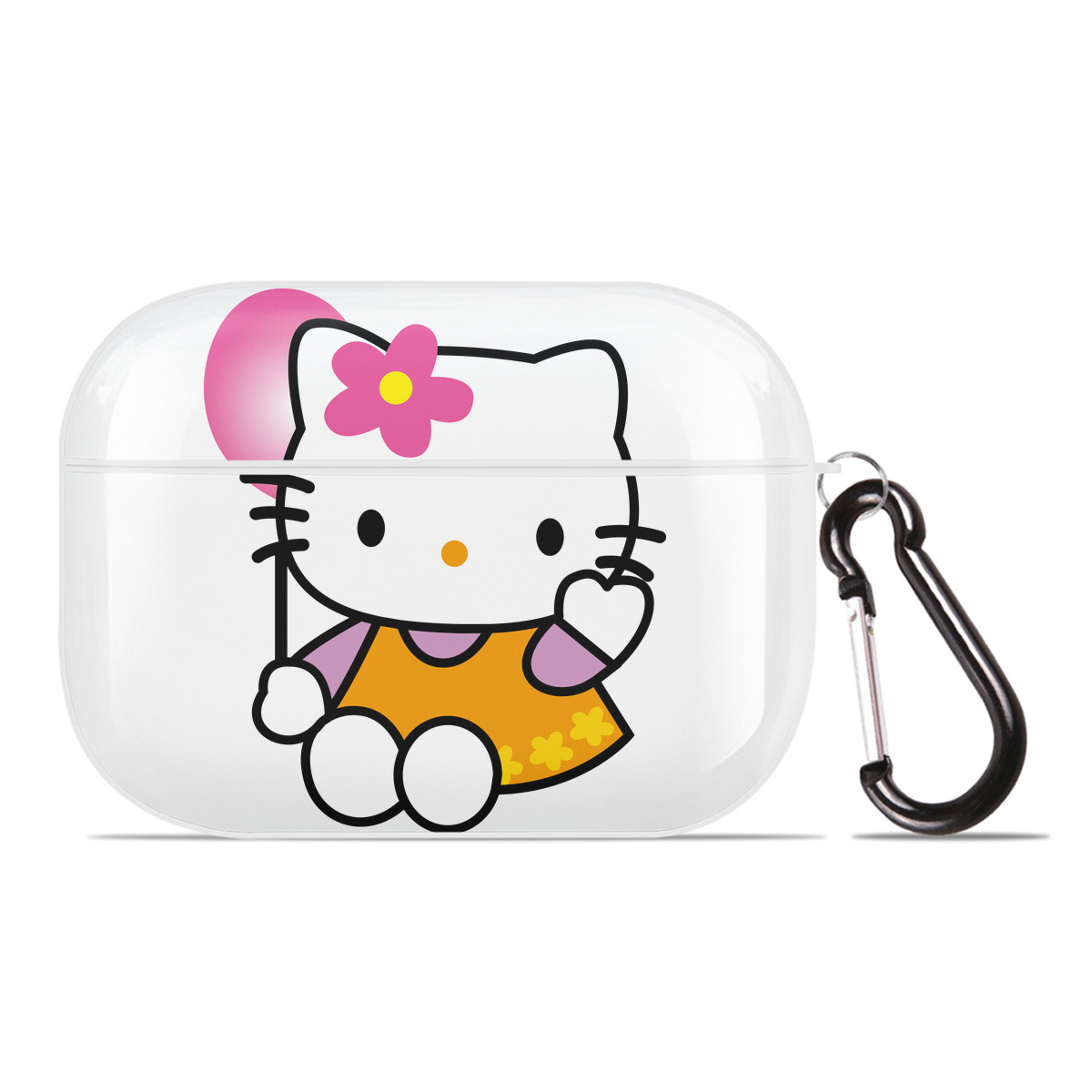 （画像用） Hello Kitty ハローキティ 【AirPods Pro用】ハードシェル保護ケース 耐衝撃・防指紋・カラビナ付き商品仕様