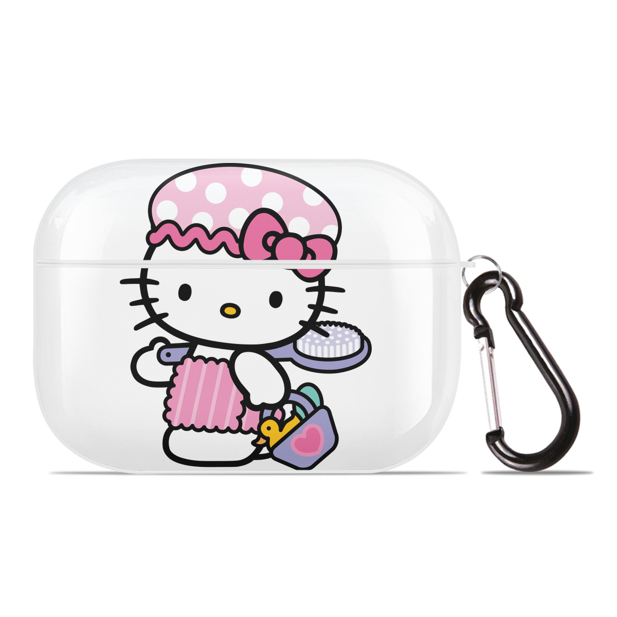 （画像用） Hello Kitty ハローキティ 【AirPods Pro用】ハードシェル保護ケース 耐衝撃・防指紋・カラビナ付き商品仕様