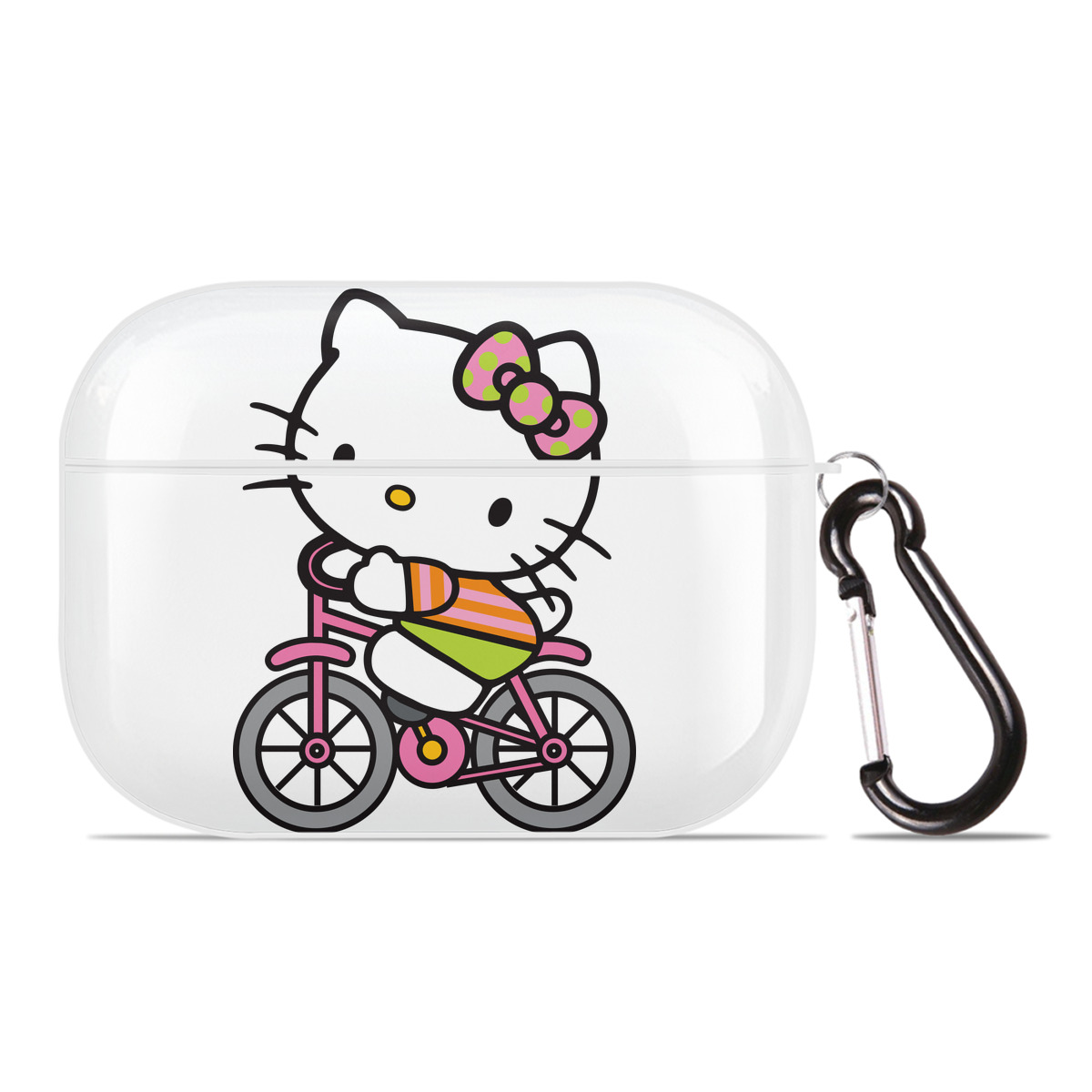 （画像用） Hello Kitty ハローキティ 【AirPods Pro用】ハードシェル保護ケース 耐衝撃・防指紋・カラビナ付き商品仕様