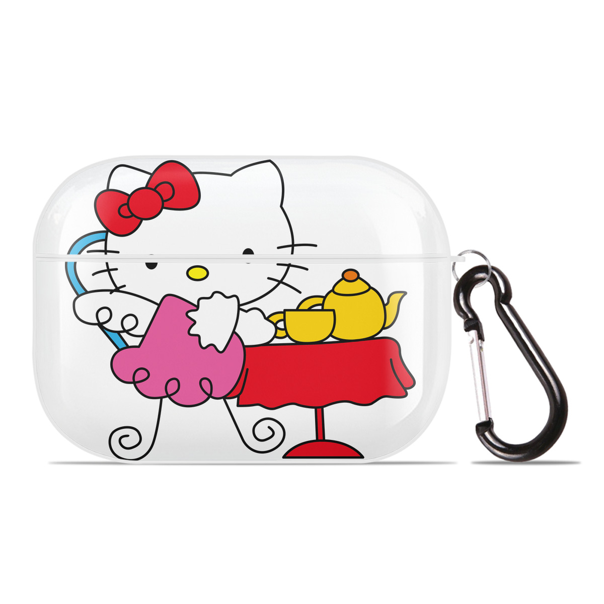 （画像用） Hello Kitty ハローキティ 【AirPods Pro用】ハードシェル保護ケース 耐衝撃・防指紋・カラビナ付き商品仕様