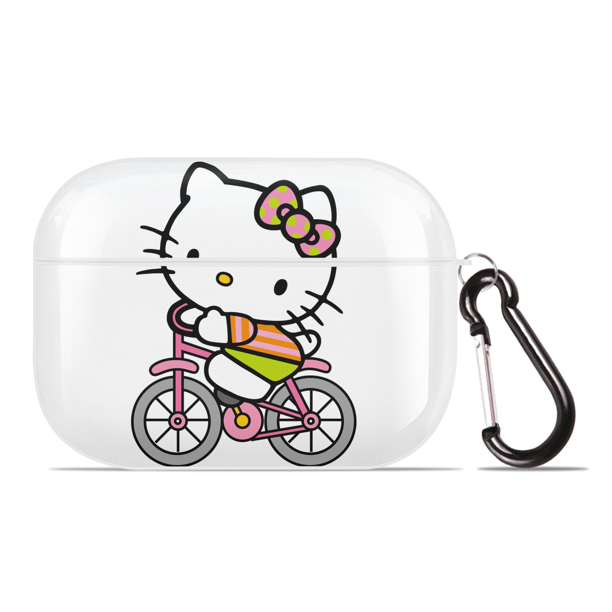 （画像用） Hello Kitty ハローキティ 【AirPods Pro用】ハードシェル保護ケース 耐衝撃・防指紋・カラビナ付き商品仕様