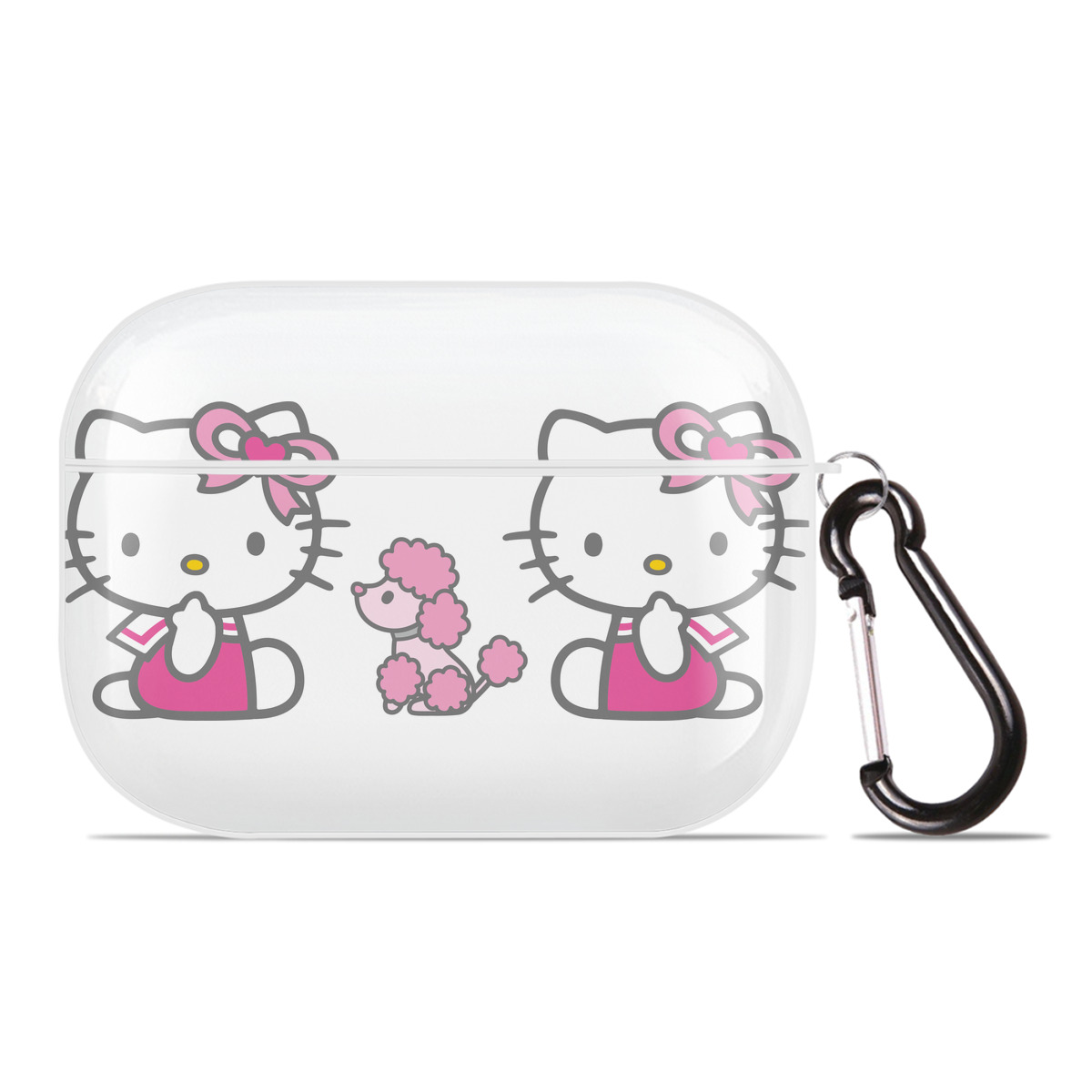 （画像用） Hello Kitty ハローキティ 【AirPods Pro用】ハードシェル保護ケース 耐衝撃・防指紋・カラビナ付き商品仕様