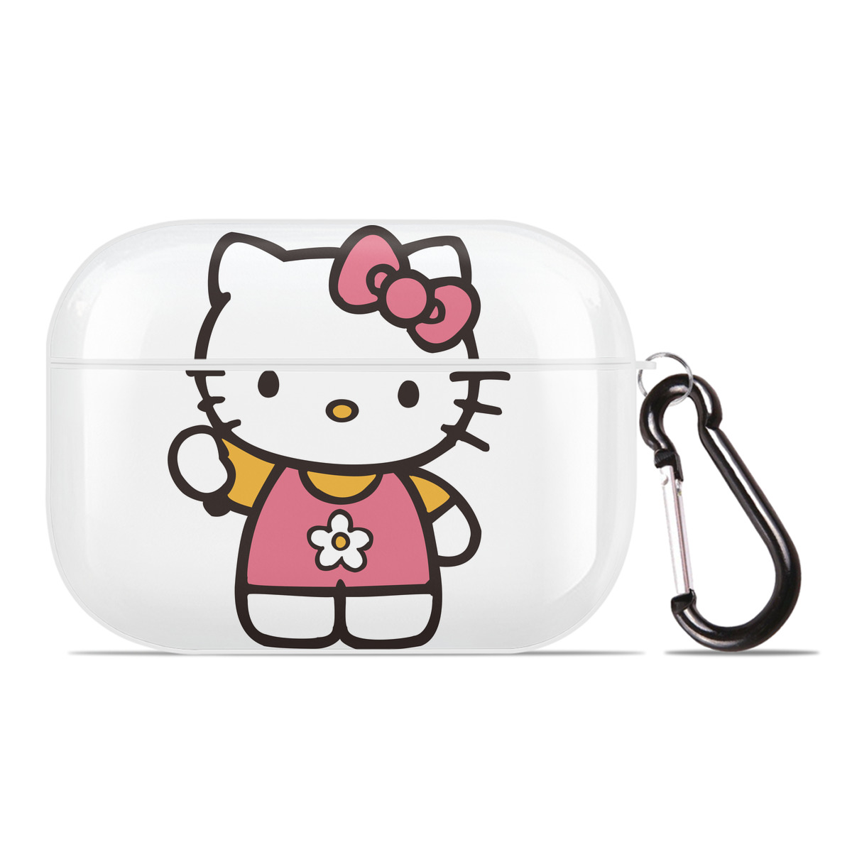 （画像用） Hello Kitty ハローキティ 【AirPods Pro用】ハードシェル保護ケース 耐衝撃・防指紋・カラビナ付き商品仕様