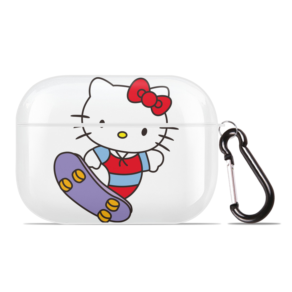 （画像用） Hello Kitty ハローキティ 【AirPods Pro用】ハードシェル保護ケース 耐衝撃・防指紋・カラビナ付き商品仕様