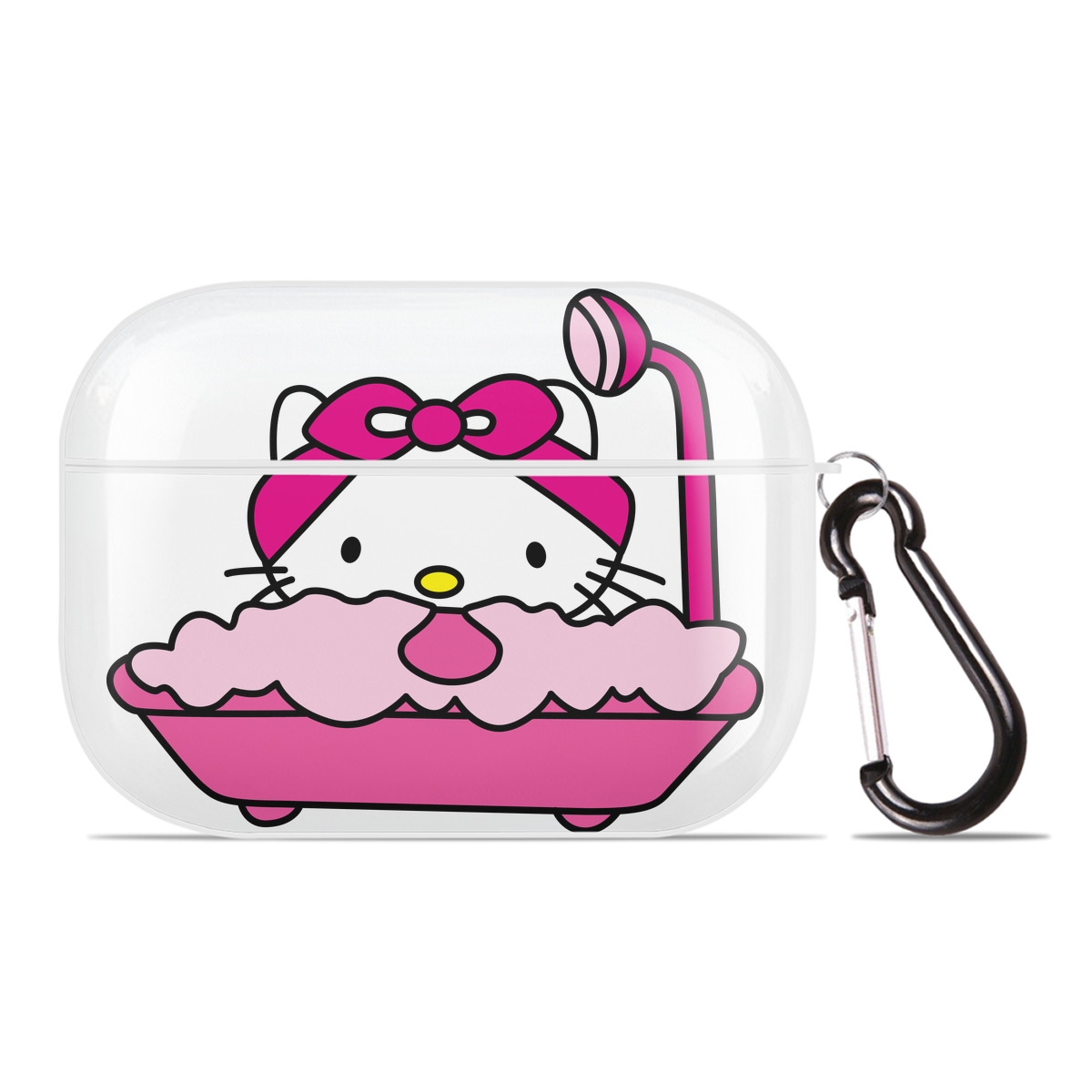 （画像用） Hello Kitty ハローキティ 【AirPods Pro用】ハードシェル保護ケース 耐衝撃・防指紋・カラビナ付き商品仕様