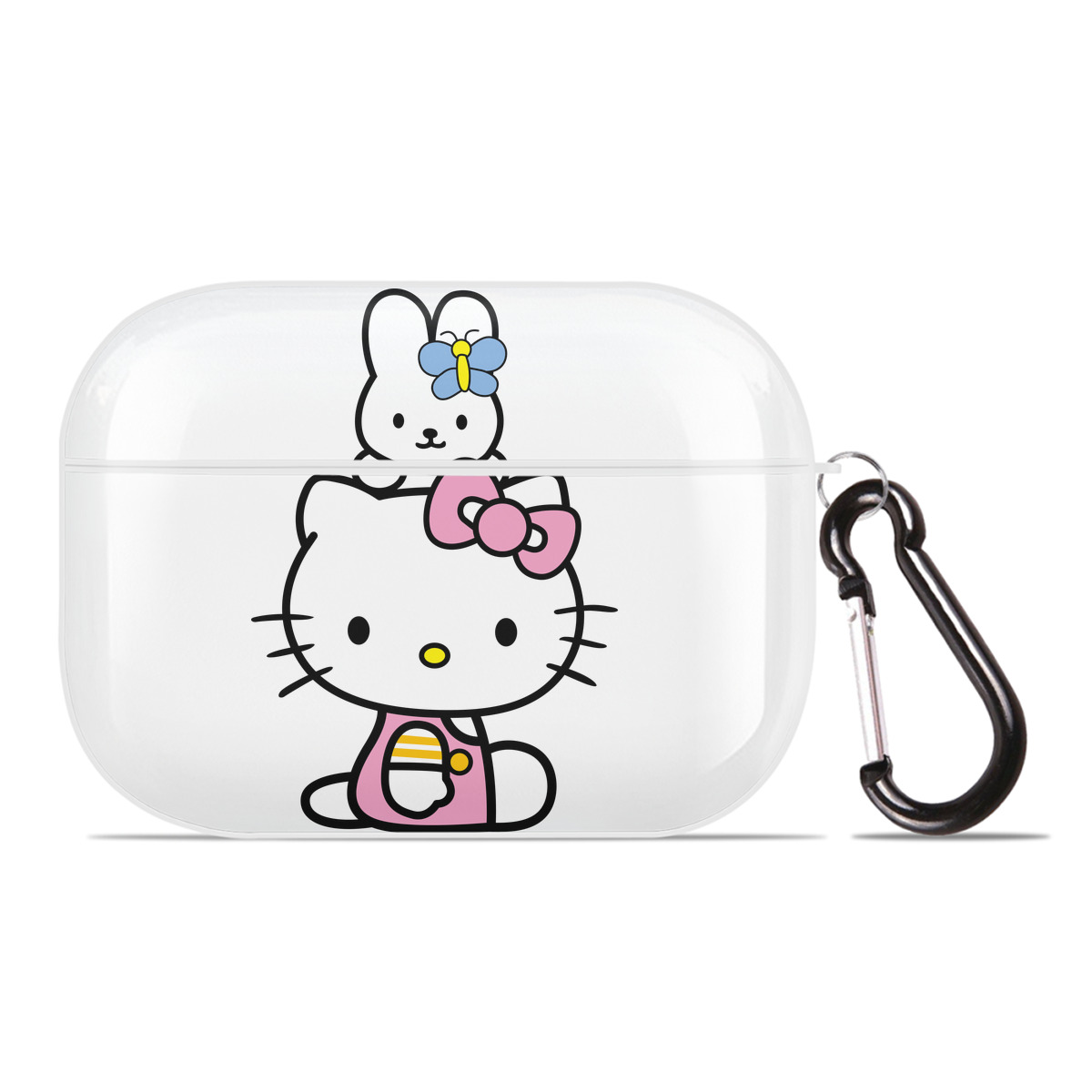 （画像用） Hello Kitty ハローキティ 【AirPods Pro用】ハードシェル保護ケース 耐衝撃・防指紋・カラビナ付き商品仕様