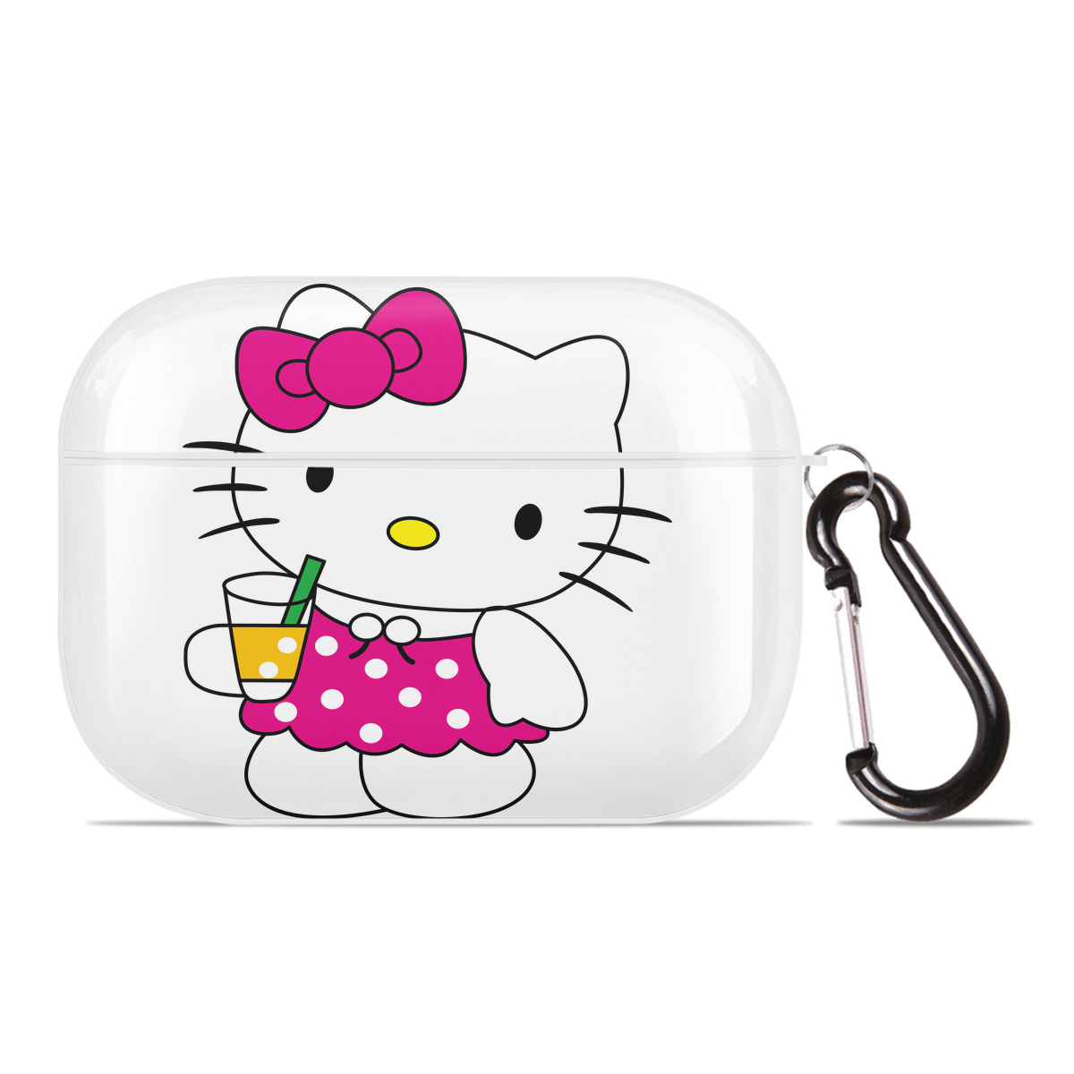 （画像用） Hello Kitty ハローキティ 【AirPods Pro用】ハードシェル保護ケース 耐衝撃・防指紋・カラビナ付き商品仕様