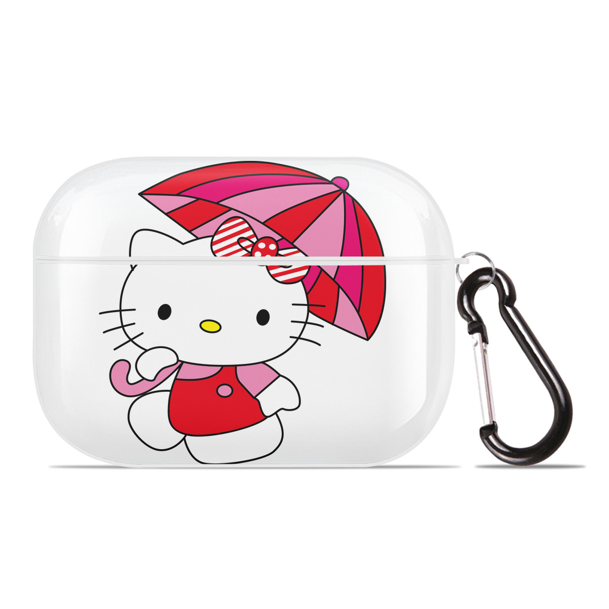 （画像用） Hello Kitty ハローキティ 【AirPods Pro用】ハードシェル保護ケース 耐衝撃・防指紋・カラビナ付き商品仕様