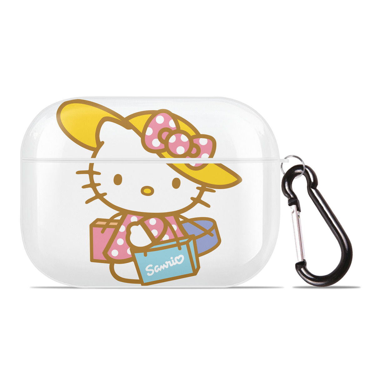 （画像用） Hello Kitty ハローキティ 【AirPods Pro用】ハードシェル保護ケース 耐衝撃・防指紋・カラビナ付き商品仕様