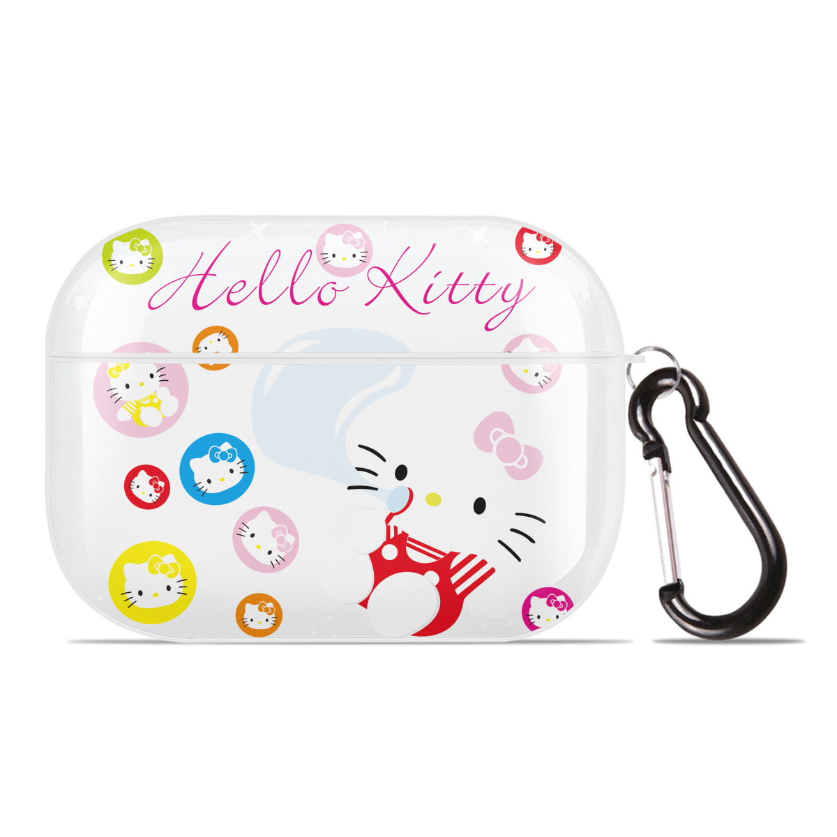 （画像用） Hello Kitty ハローキティ 【AirPods Pro用】ハードシェル保護ケース 耐衝撃・防指紋・カラビナ付き商品仕様