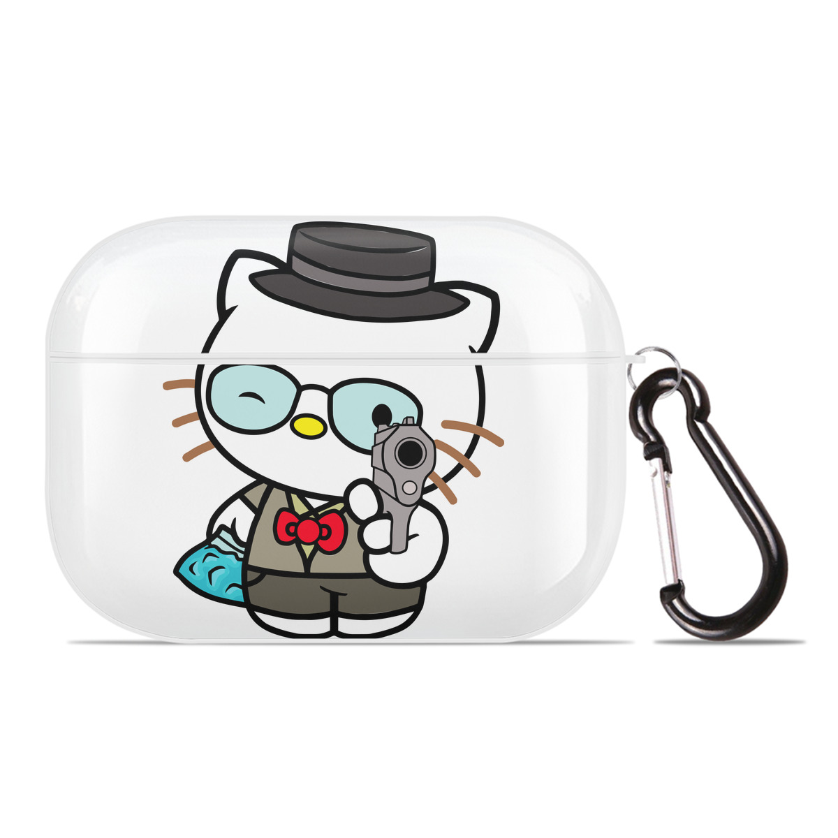 （画像用） Hello Kitty ハローキティ 【AirPods Pro用】ハードシェル保護ケース 耐衝撃・防指紋・カラビナ付き商品仕様