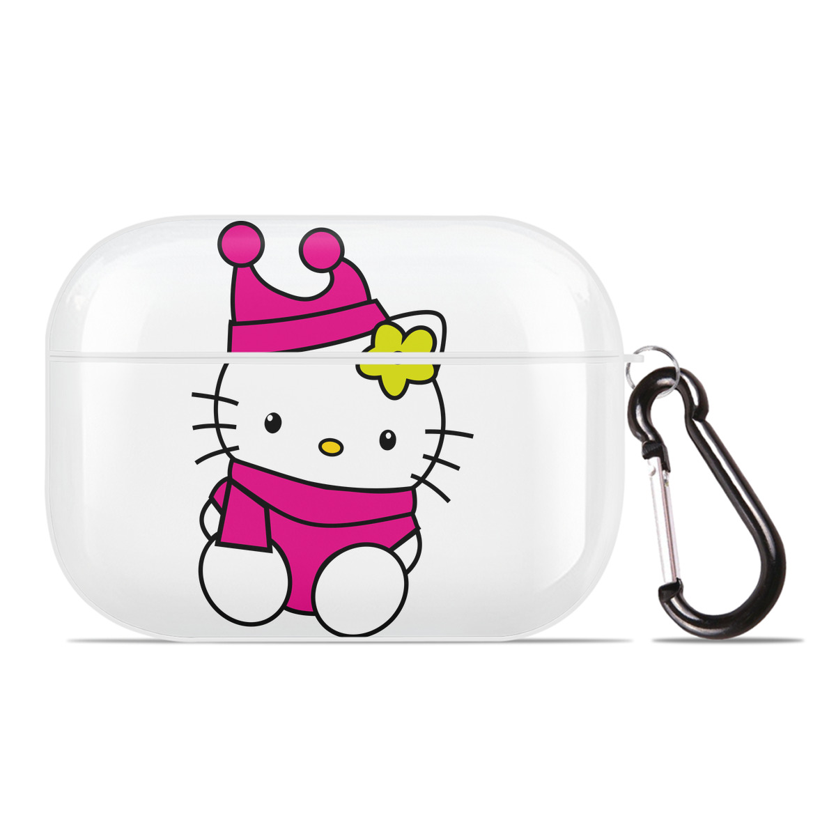 （画像用） Hello Kitty ハローキティ 【AirPods Pro用】ハードシェル保護ケース 耐衝撃・防指紋・カラビナ付き商品仕様